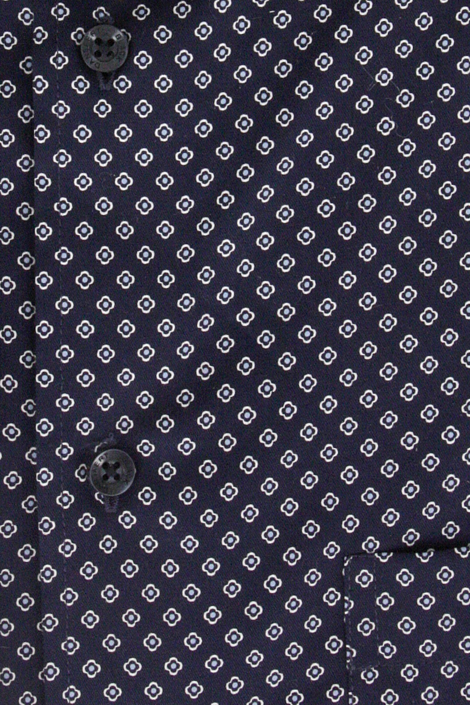 Chemise bleu foncé à motif fin - comfort fit de Dansaert Black pour Hommes