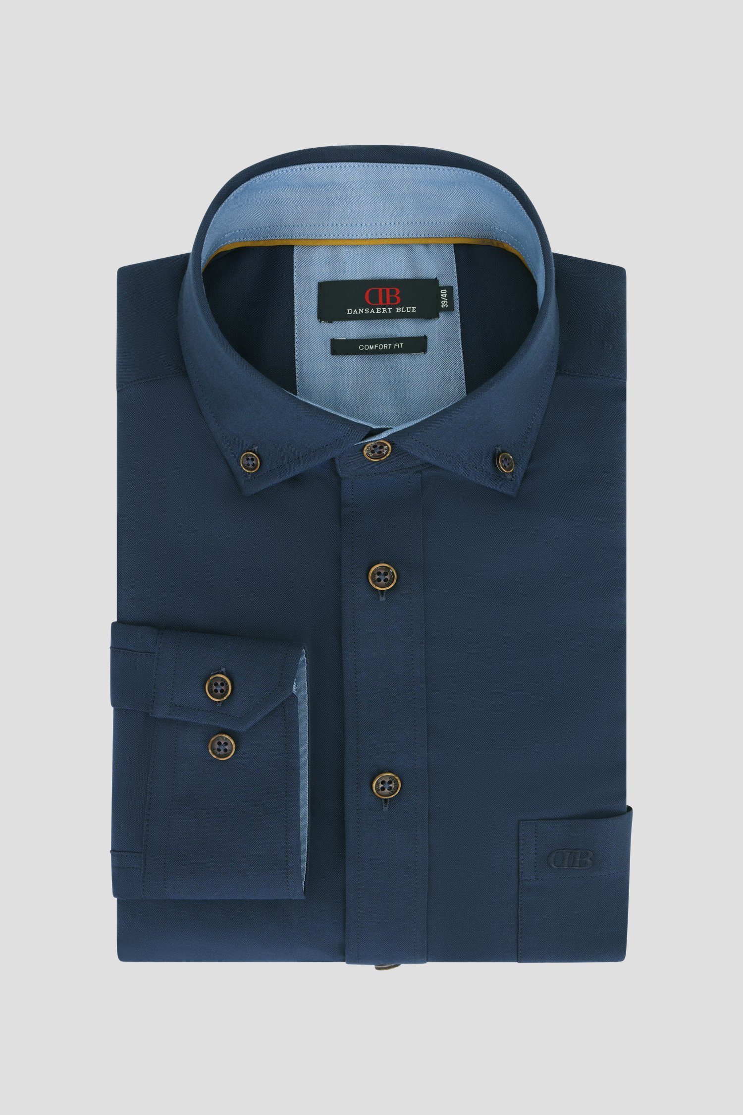 Chemise bleu foncé - Comfort fit  de Dansaert Blue pour Hommes