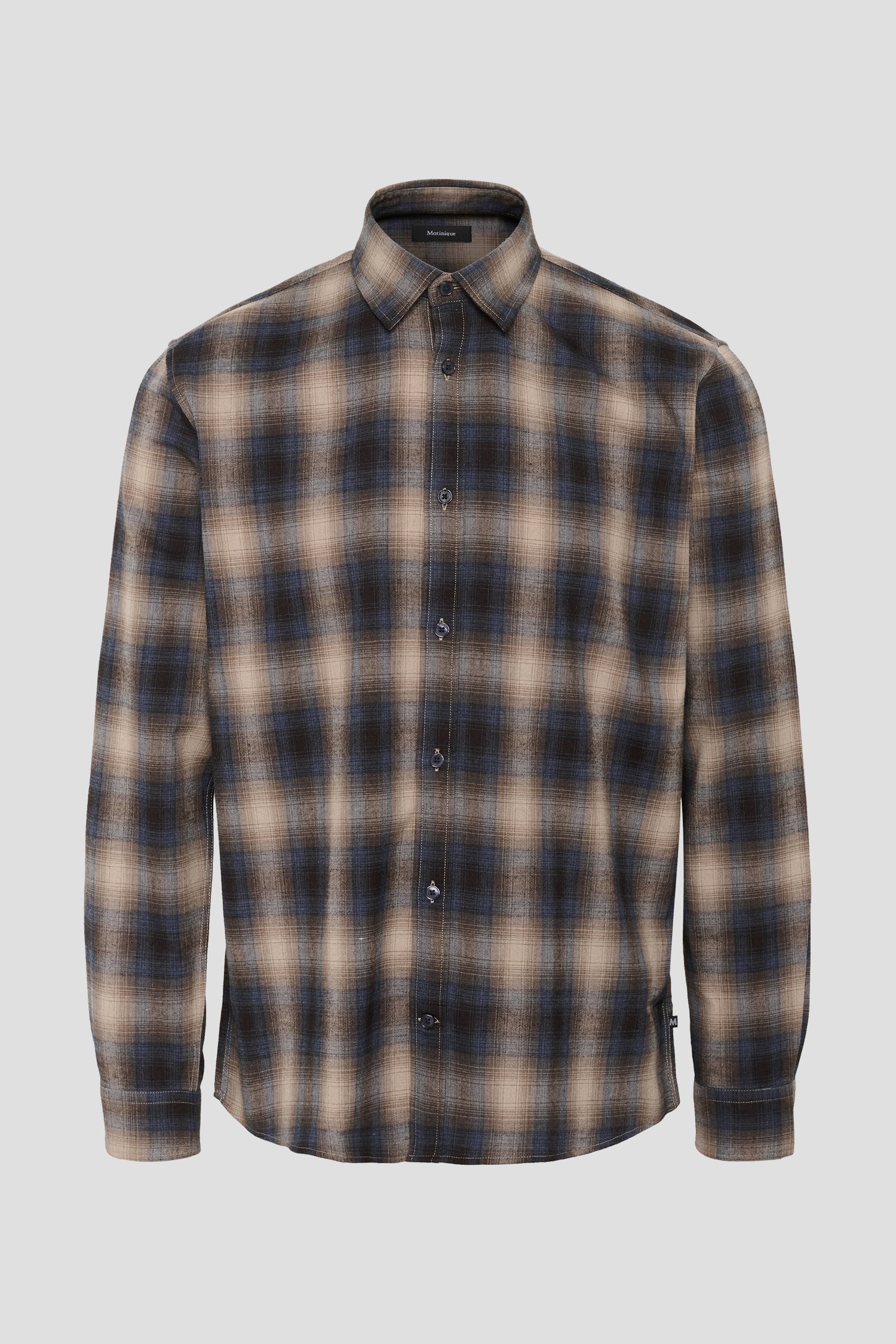 Photo produit 1 de Chemise bleue à carreaux de Matinique pour Hommes