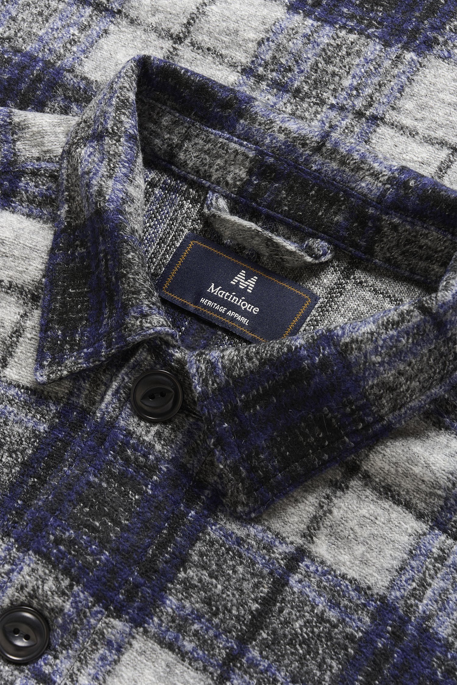 Photo produit 2 de Chemise bleue à carreaux – Regular fit de Matinique pour Hommes