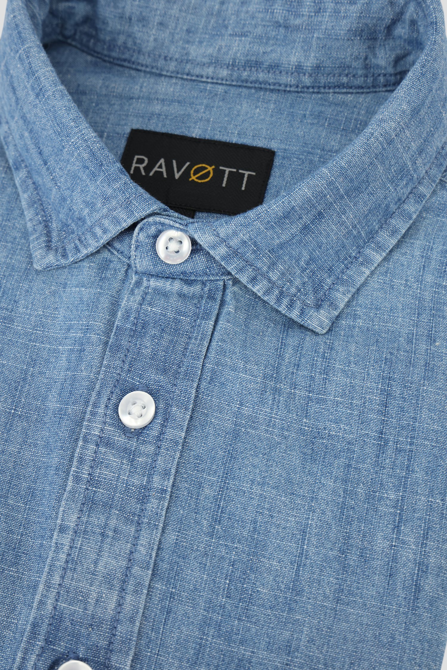 Chemise bleue à effet jean - Regular fit de Ravøtt pour Hommes
