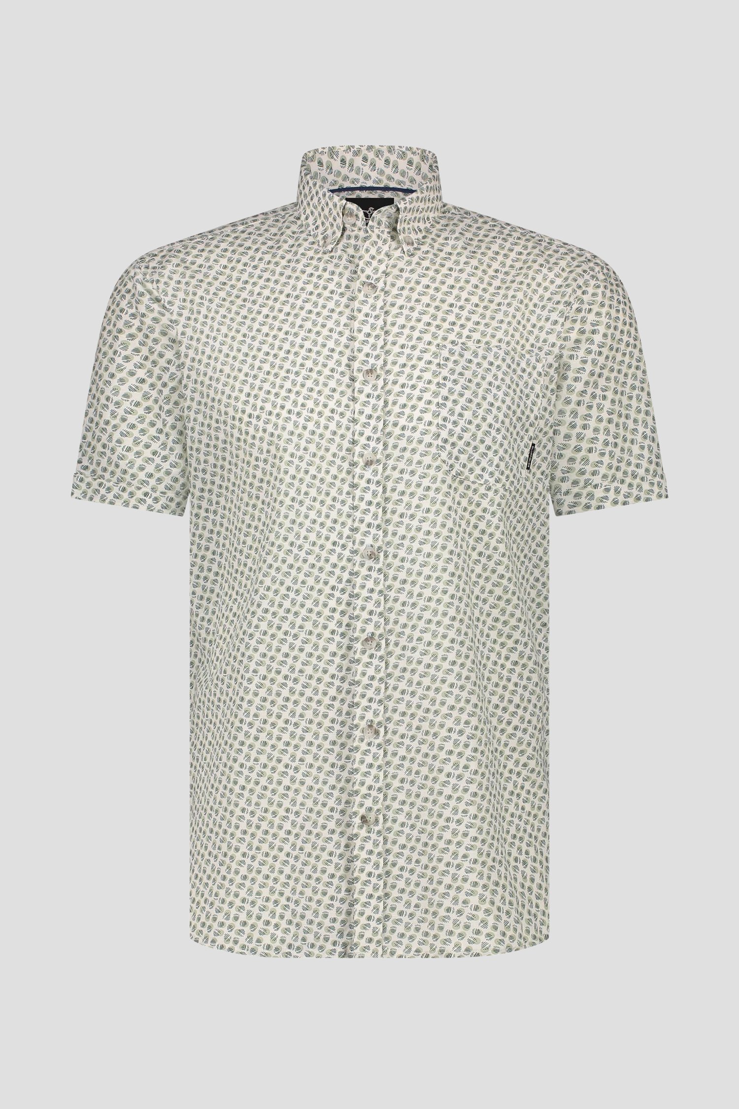 Chemise écrue avec imprimé vert de Bluefields pour Hommes