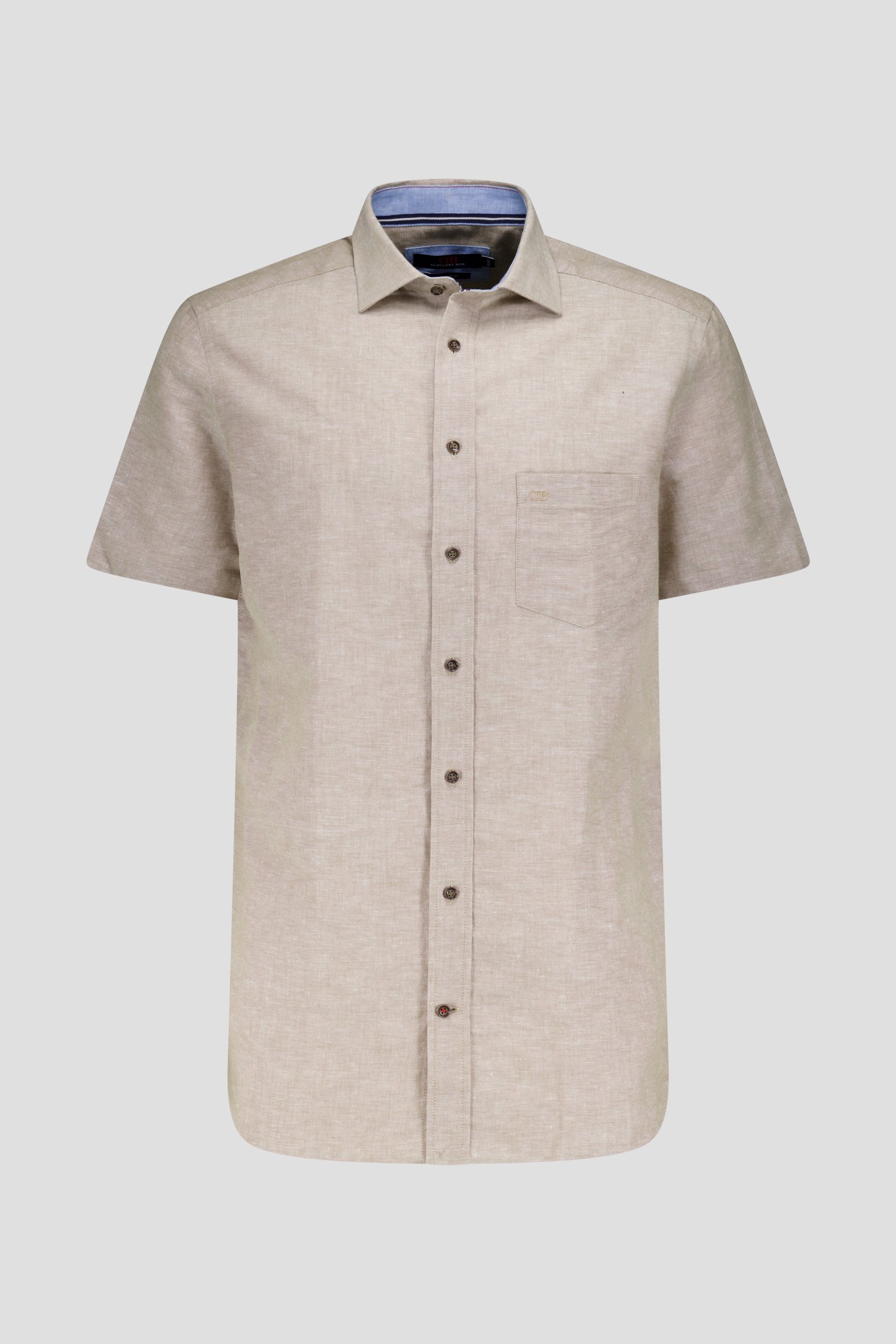 Chemise en lin beige clair chiné - Comfort fit de Dansaert Blue pour Hommes