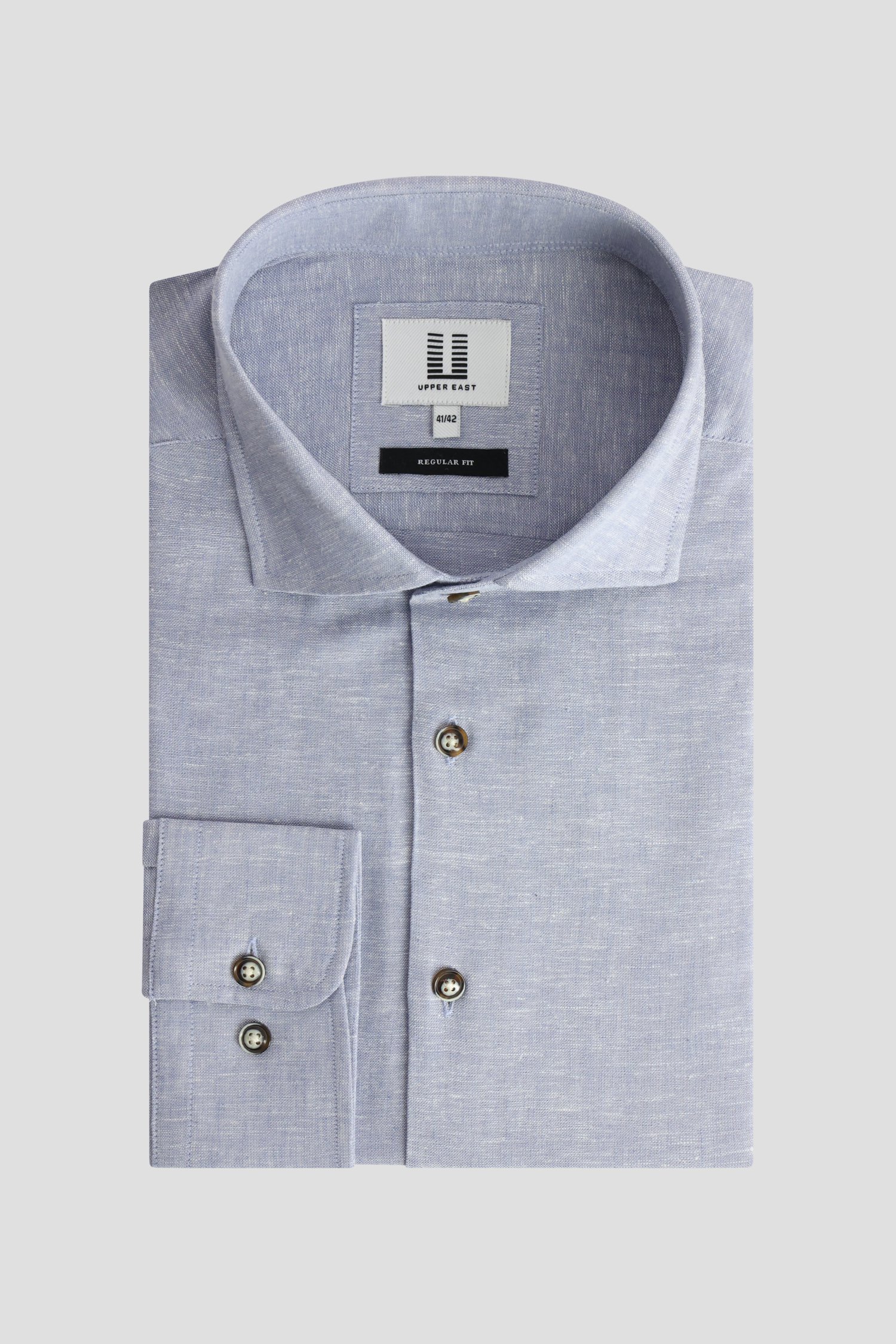 Photo produit 1 de Chemise en lin bleu clair de Upper East pour Hommes