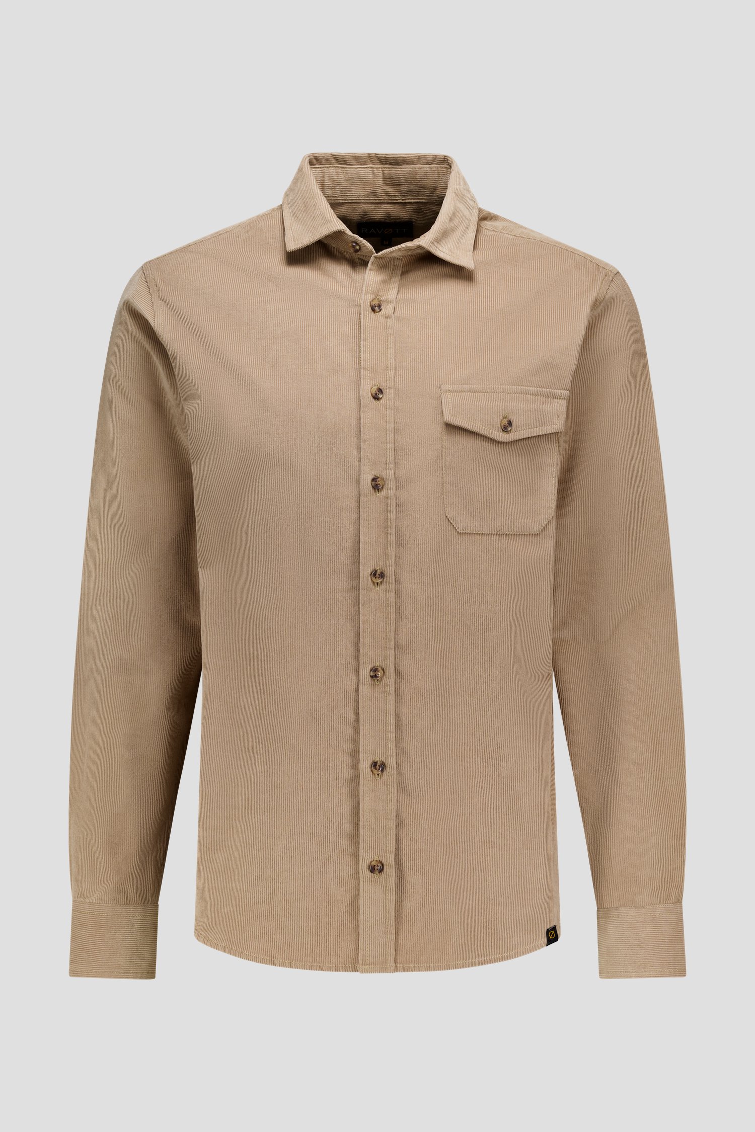 Photo produit 1 de Chemise en velours côtelé beige clair de Ravøtt pour Hommes