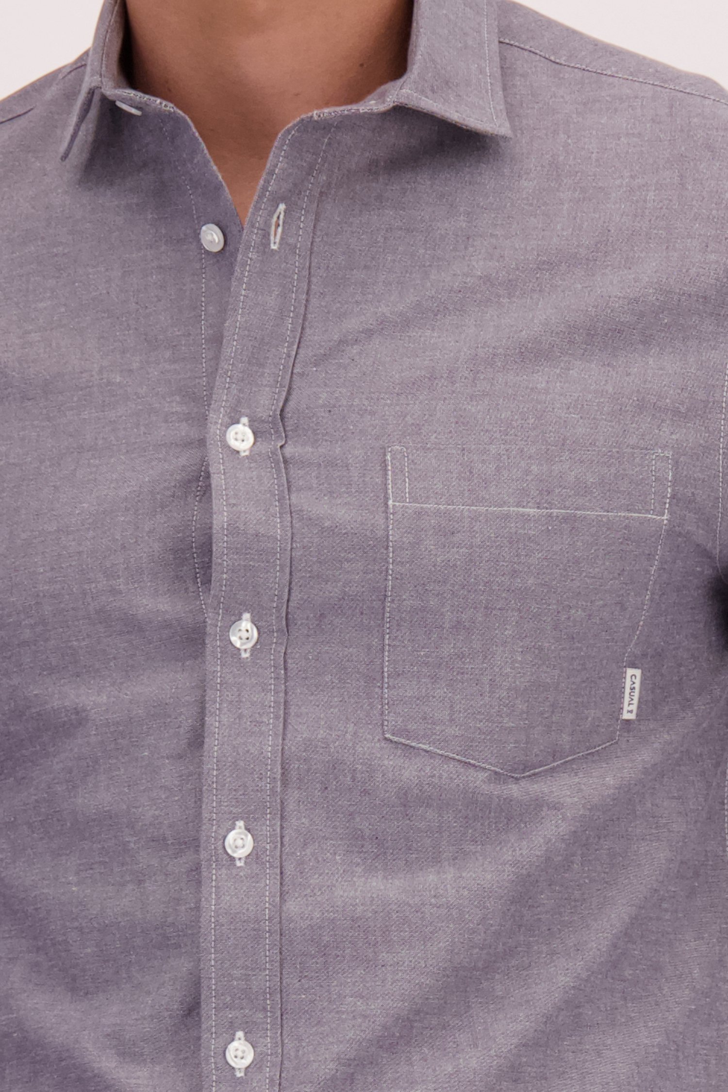 Détail de Chemise gris-bleu - Regular fit de Casual Five pour Hommes