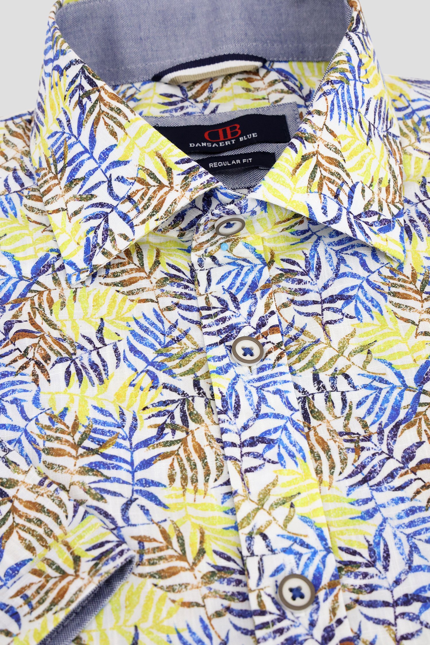 Chemise imprimée feuilles - Regular fit de Dansaert Blue pour Hommes