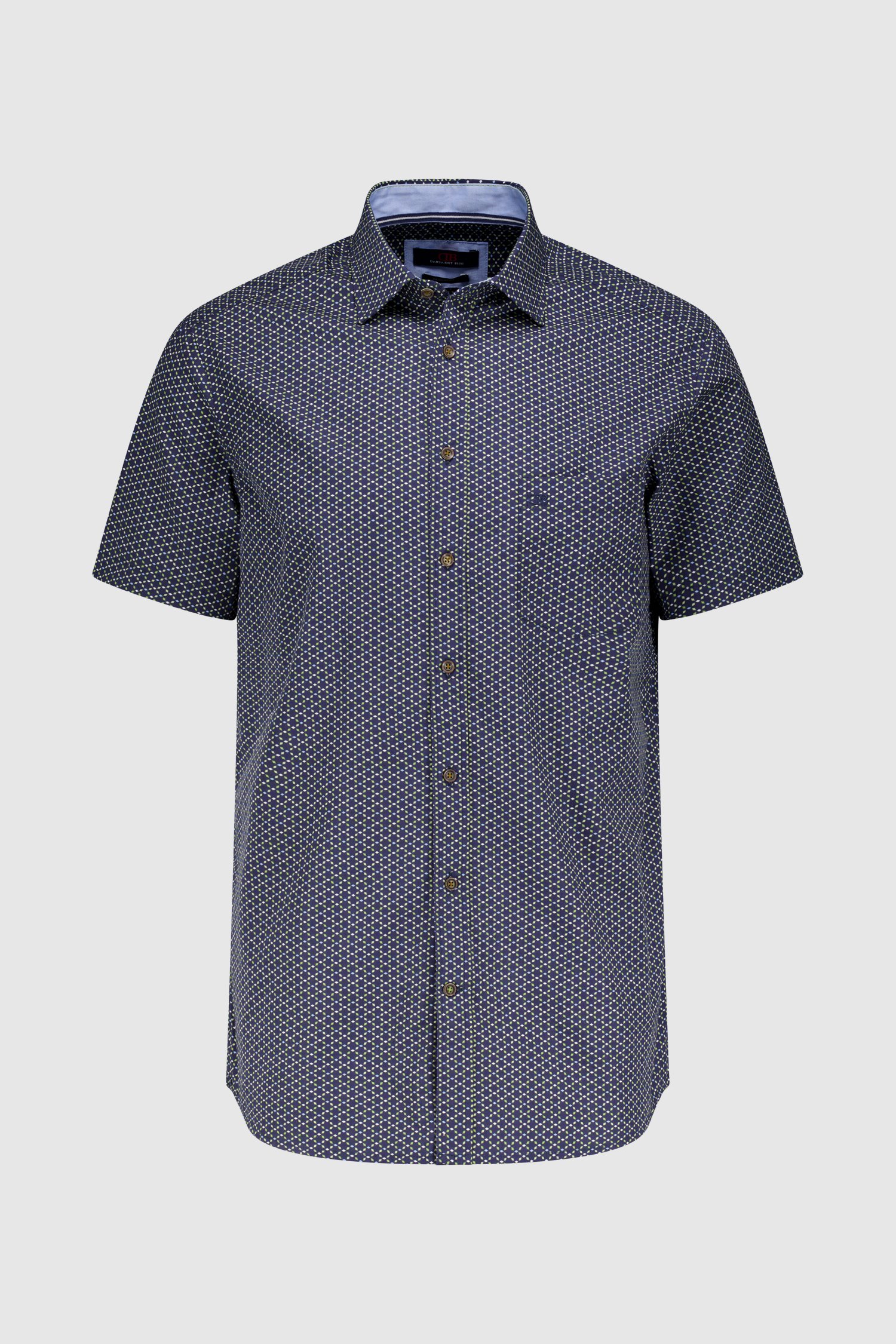Chemise marine à imprimé bleu-vert - regular fit  de Dansaert Blue pour Hommes