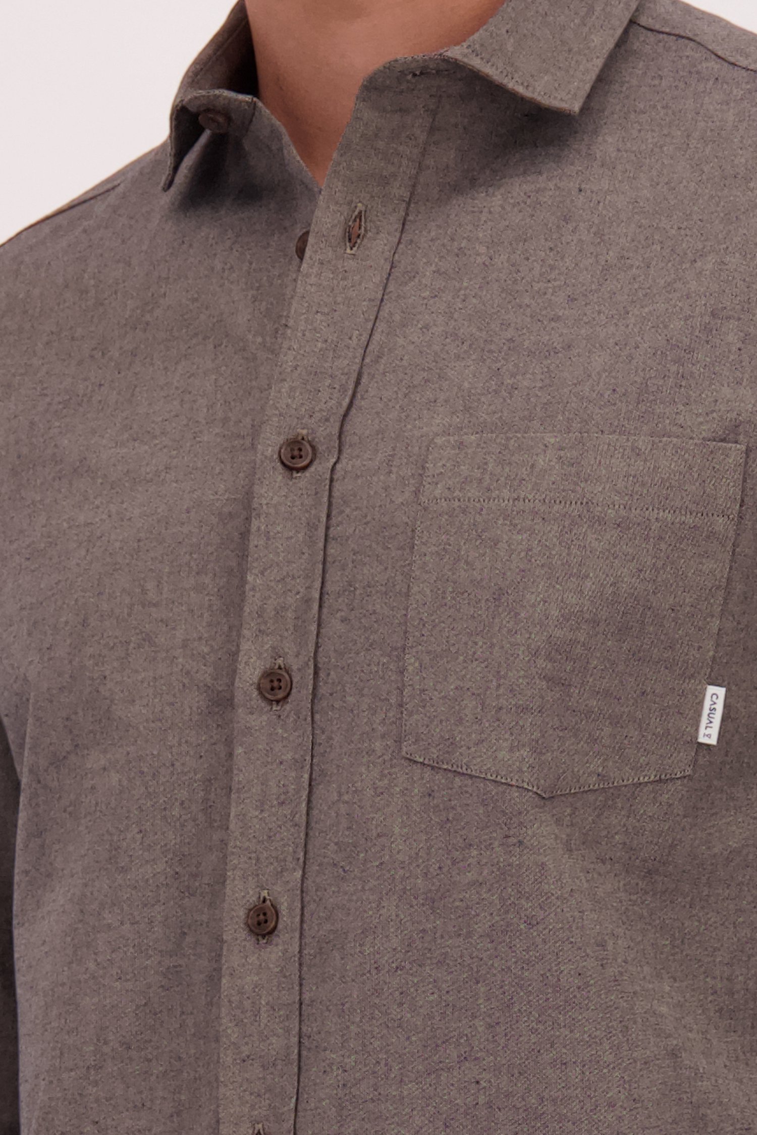 Détail de Chemise marron - Regular fit de Casual Five pour Hommes