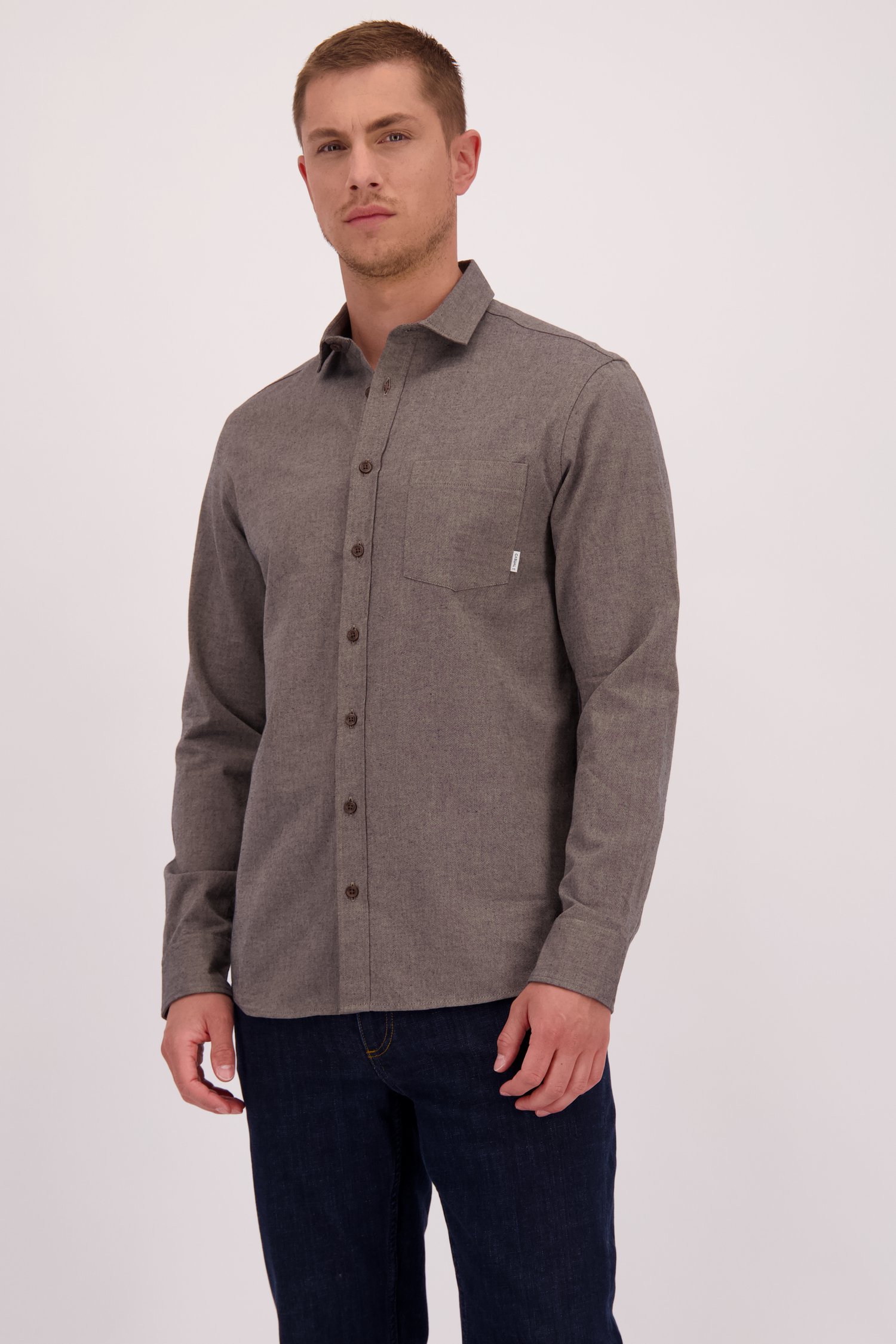 Le devant de Chemise marron - Regular fit de Casual Five pour Hommes