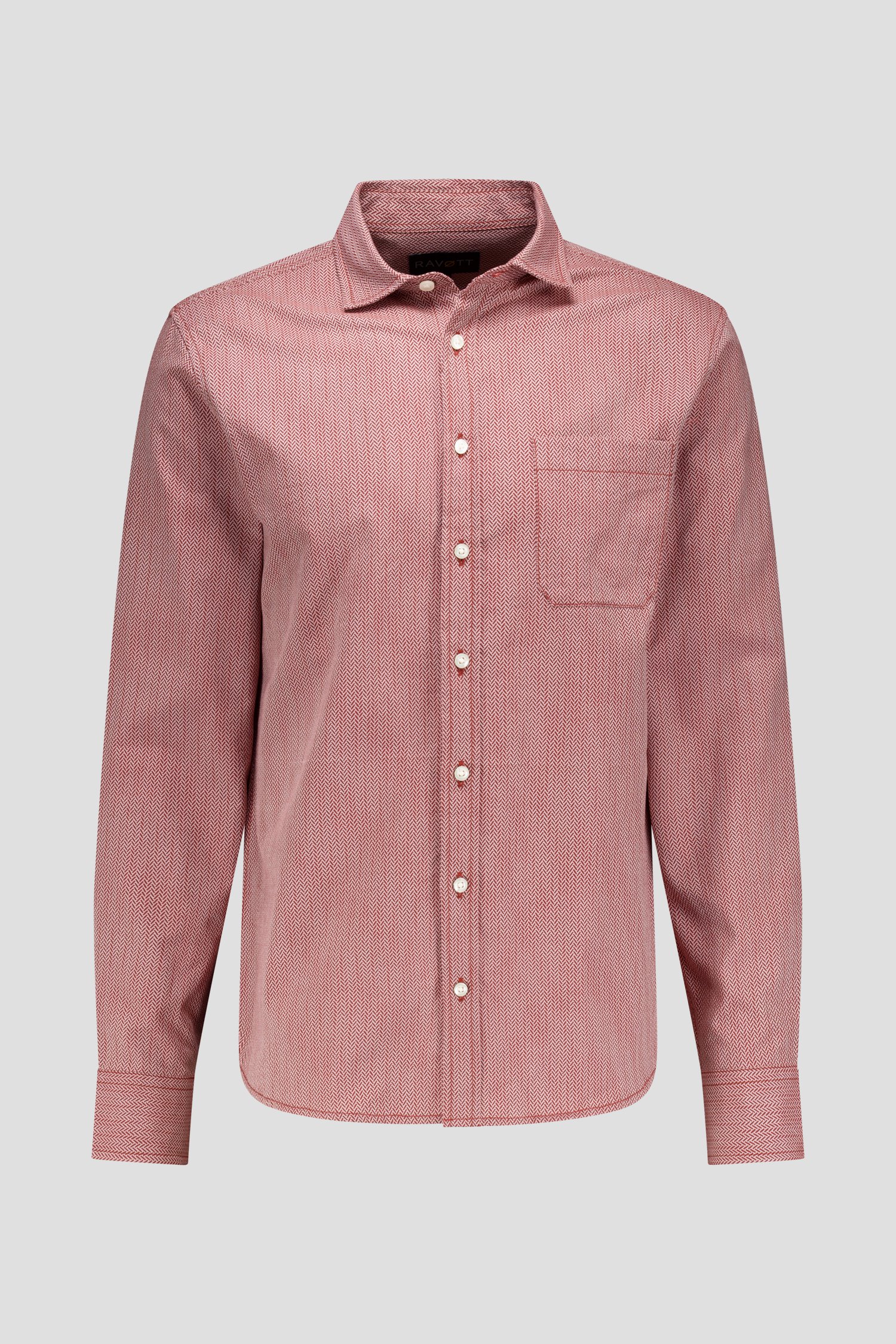 Photo produit 1 de Chemise rouge à imprimé discret de Ravøtt pour Hommes