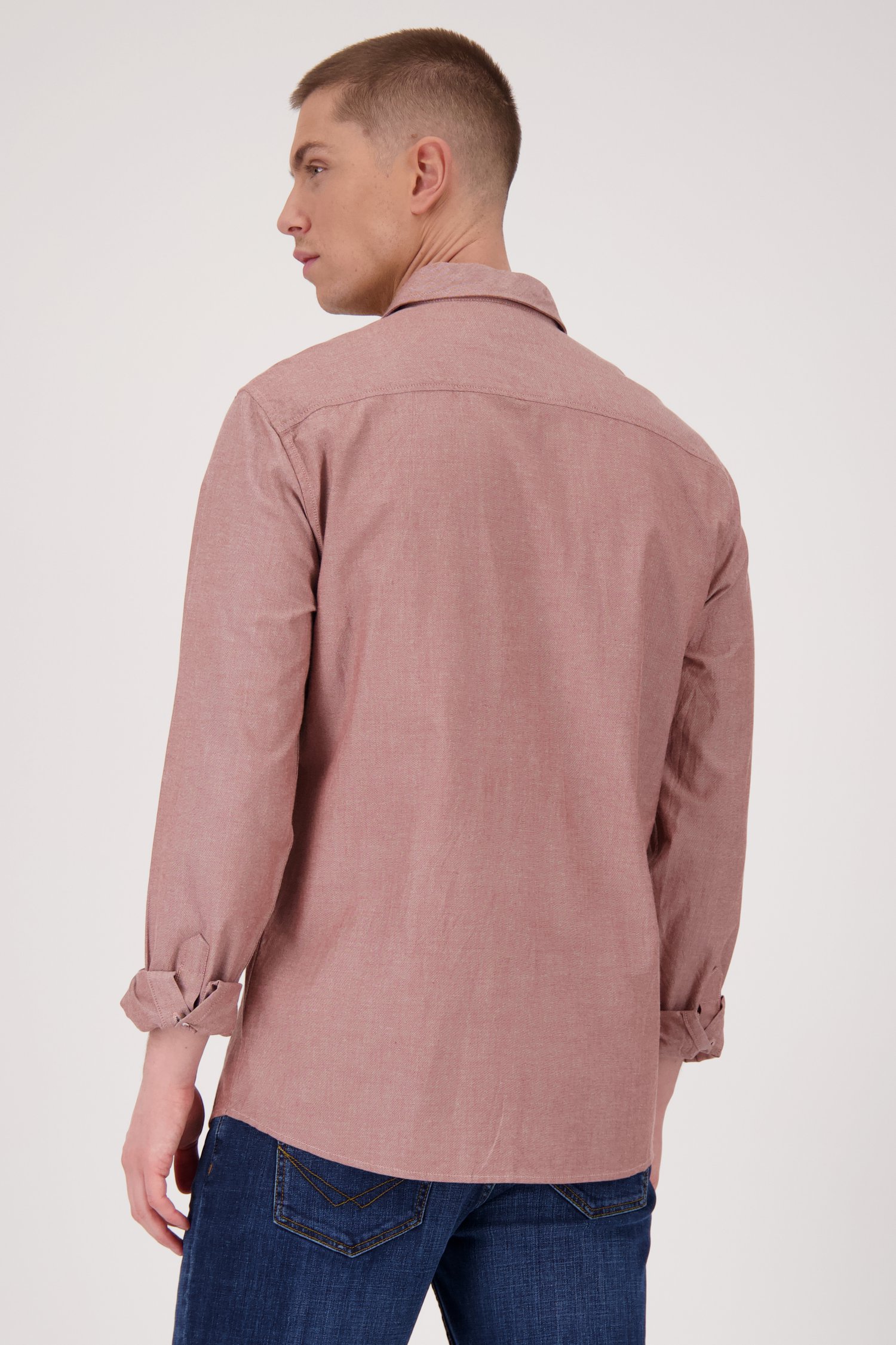 Chemise rouge douce à mouchetures de Casual Five pour Hommes