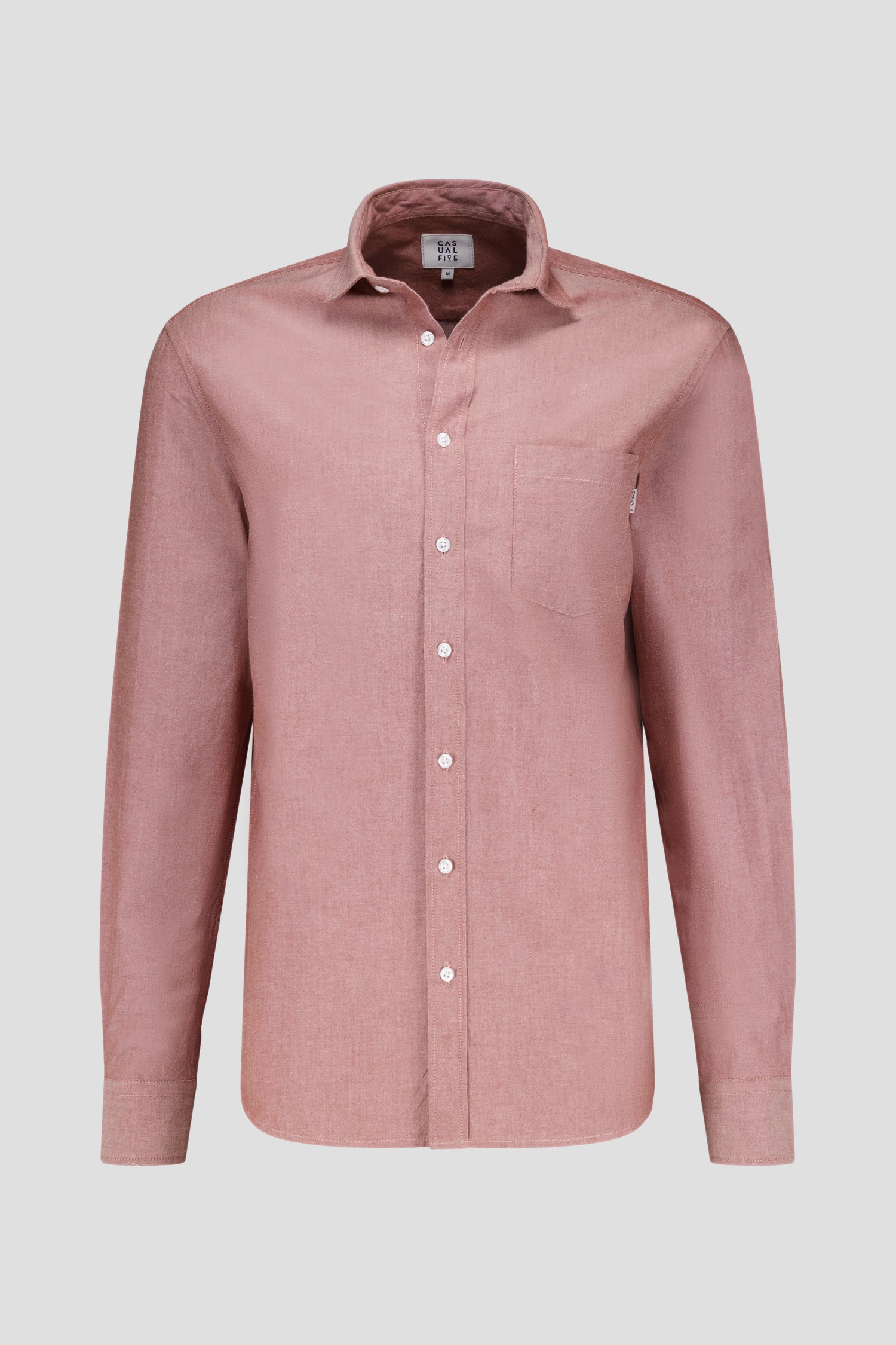 Chemise rouge douce à mouchetures de Casual Five pour Hommes