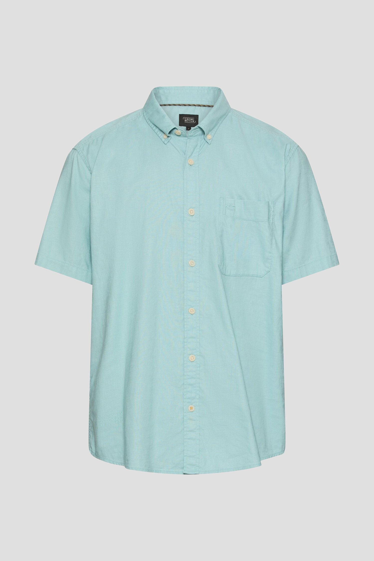 Photo produit 1 de Chemise turquoise en lin – Regular fit de Camel active pour Hommes