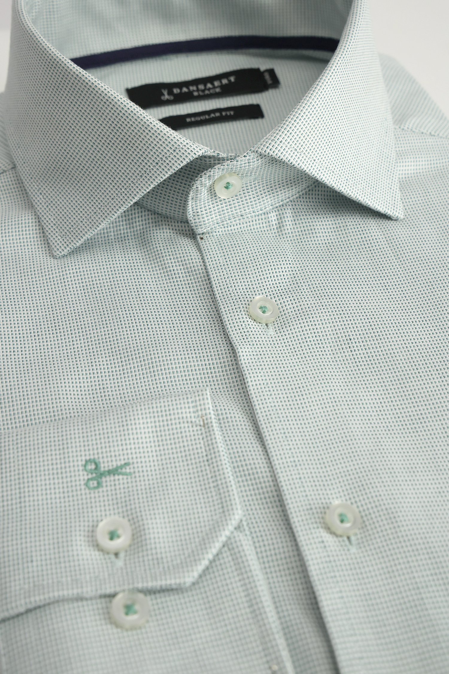 Photo produit 2 de Chemise vert à carreaux - Regular fit de Dansaert Black pour Hommes