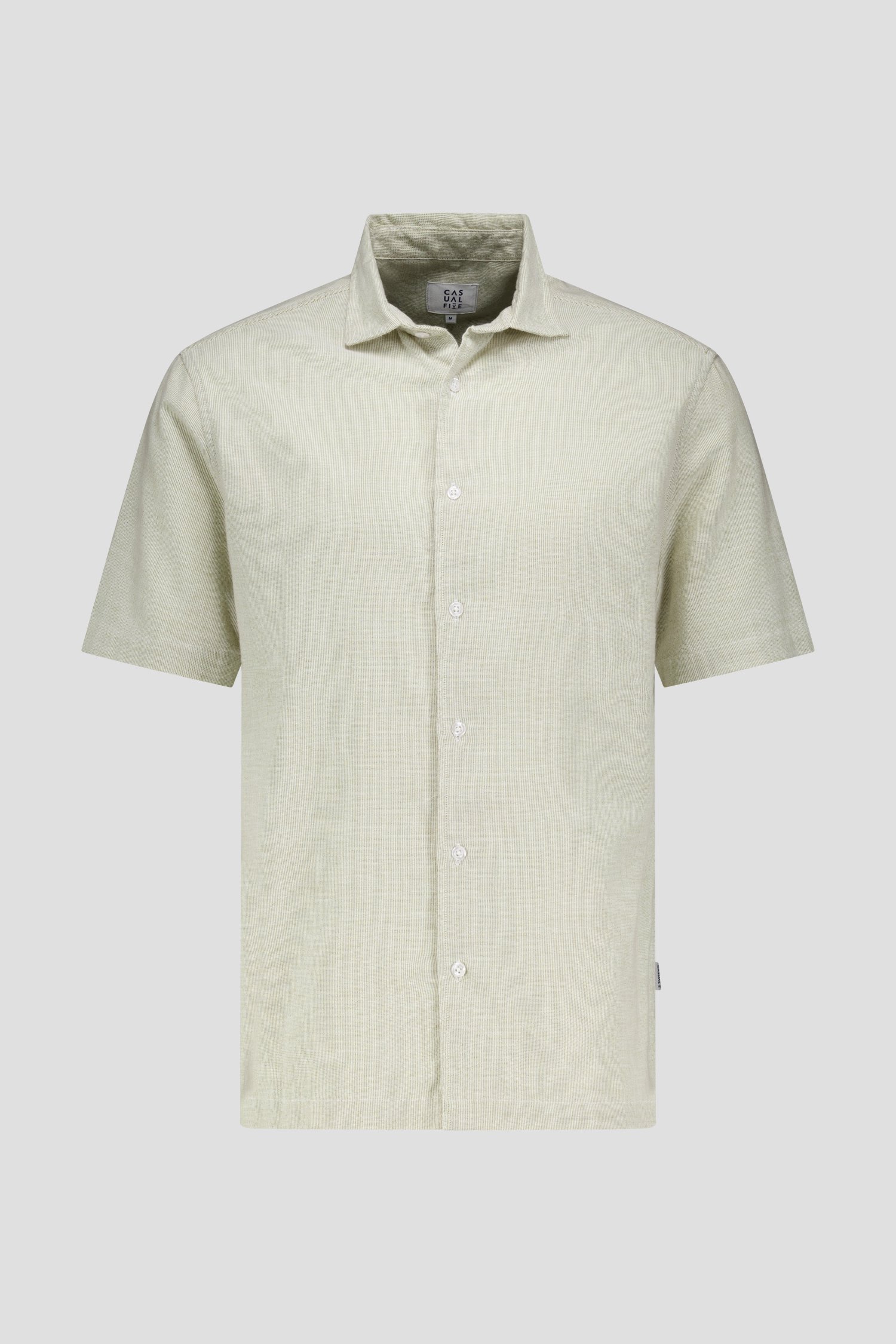 Chemise vert clair à structure fine de Casual Five pour Hommes