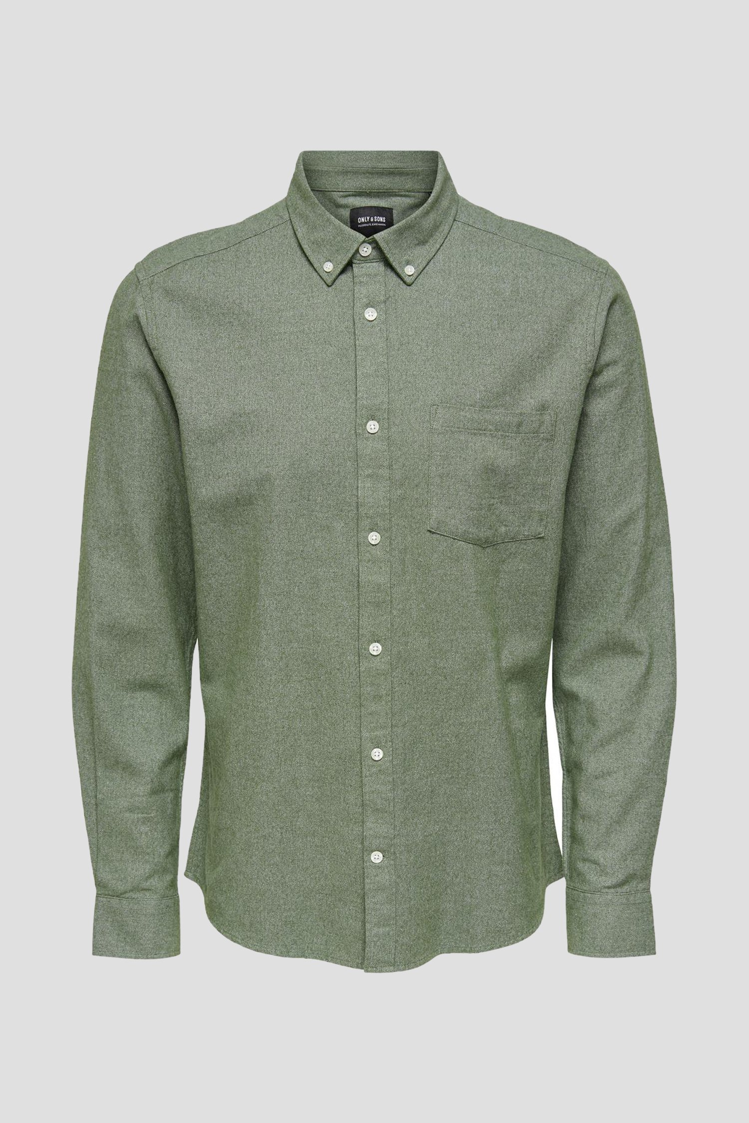 Photo produit 1 de Chemise vert clair – Regular fit de Only & Sons pour Hommes
