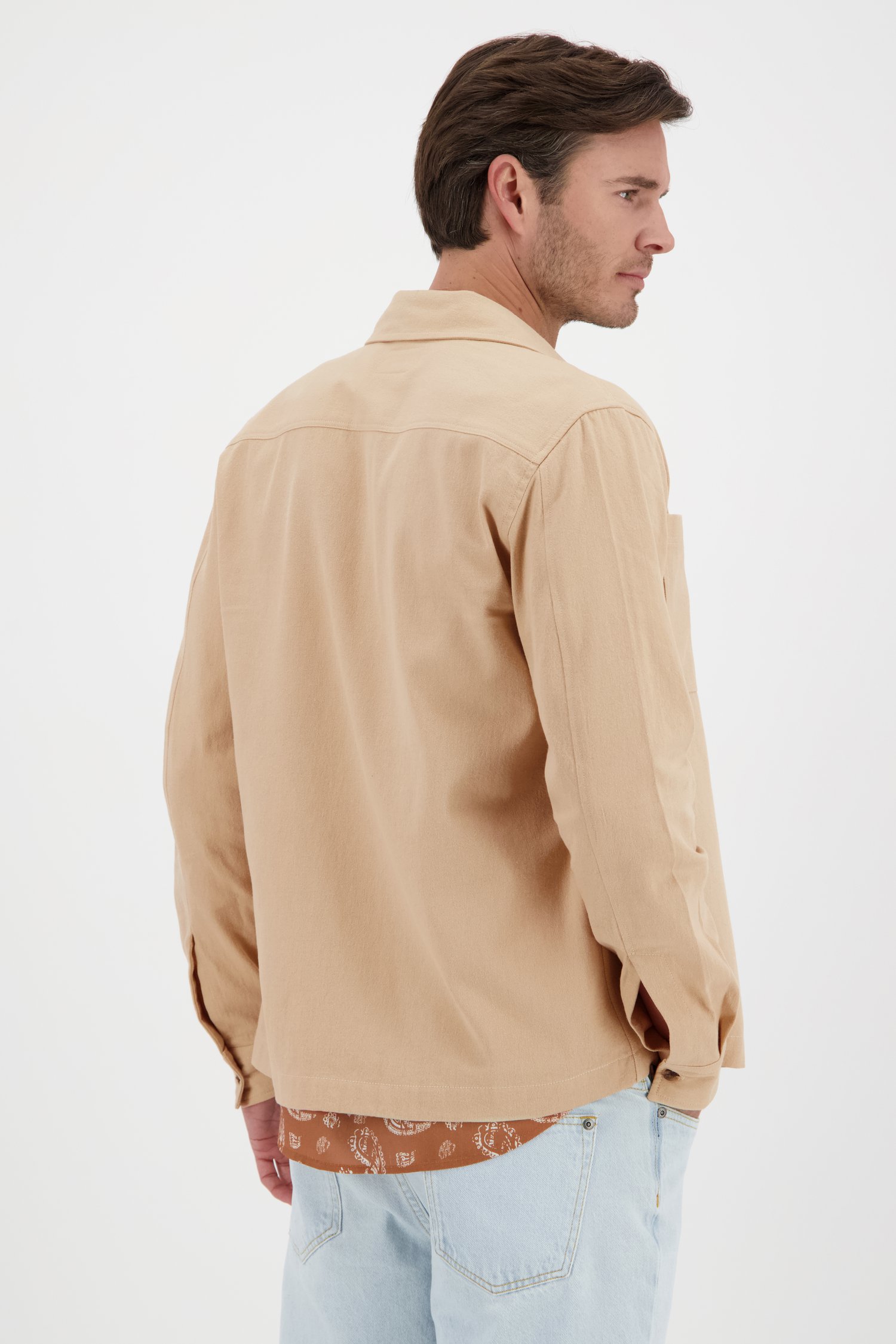 Chemise zippée beige - Collection Metejoor de Ravøtt pour Hommes