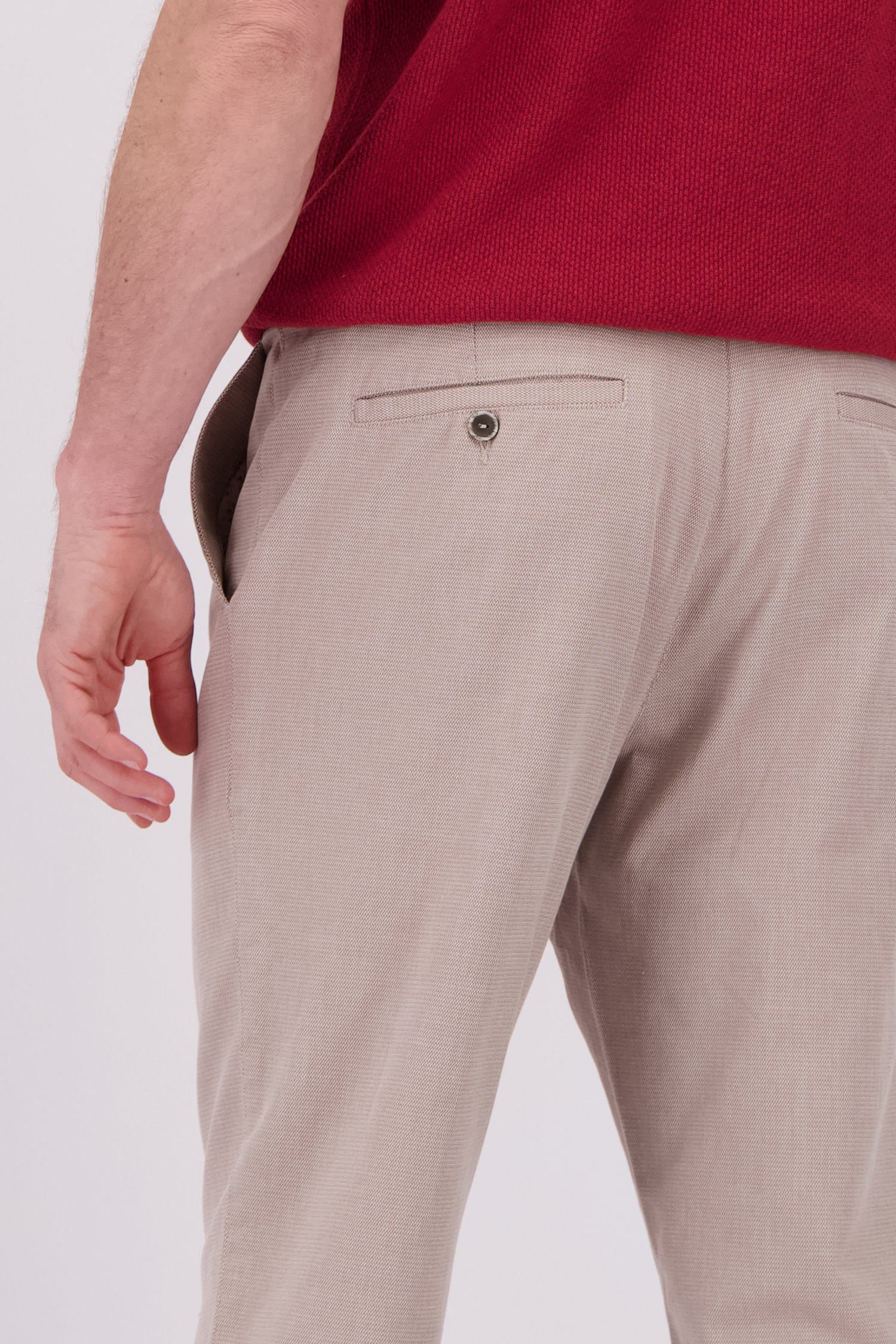 Détail de Chino beige chiné de Dansaert Blue pour Hommes