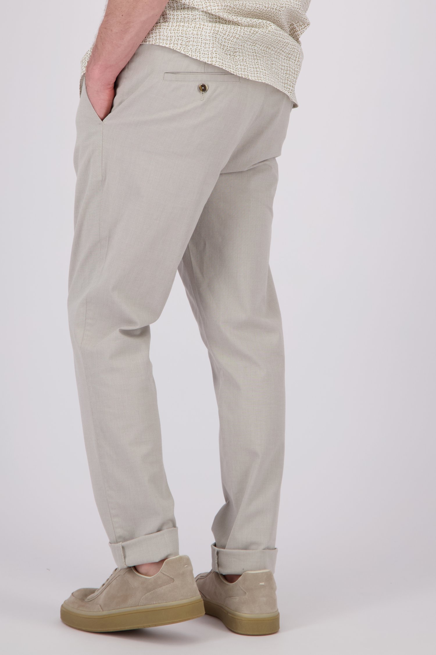 Chino beige clair avec taille élastique de Dansaert Blue pour Hommes