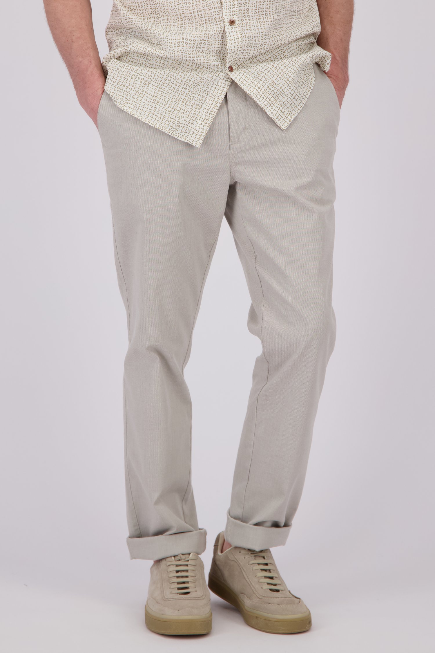 Chino beige clair avec taille élastique de Dansaert Blue pour Hommes