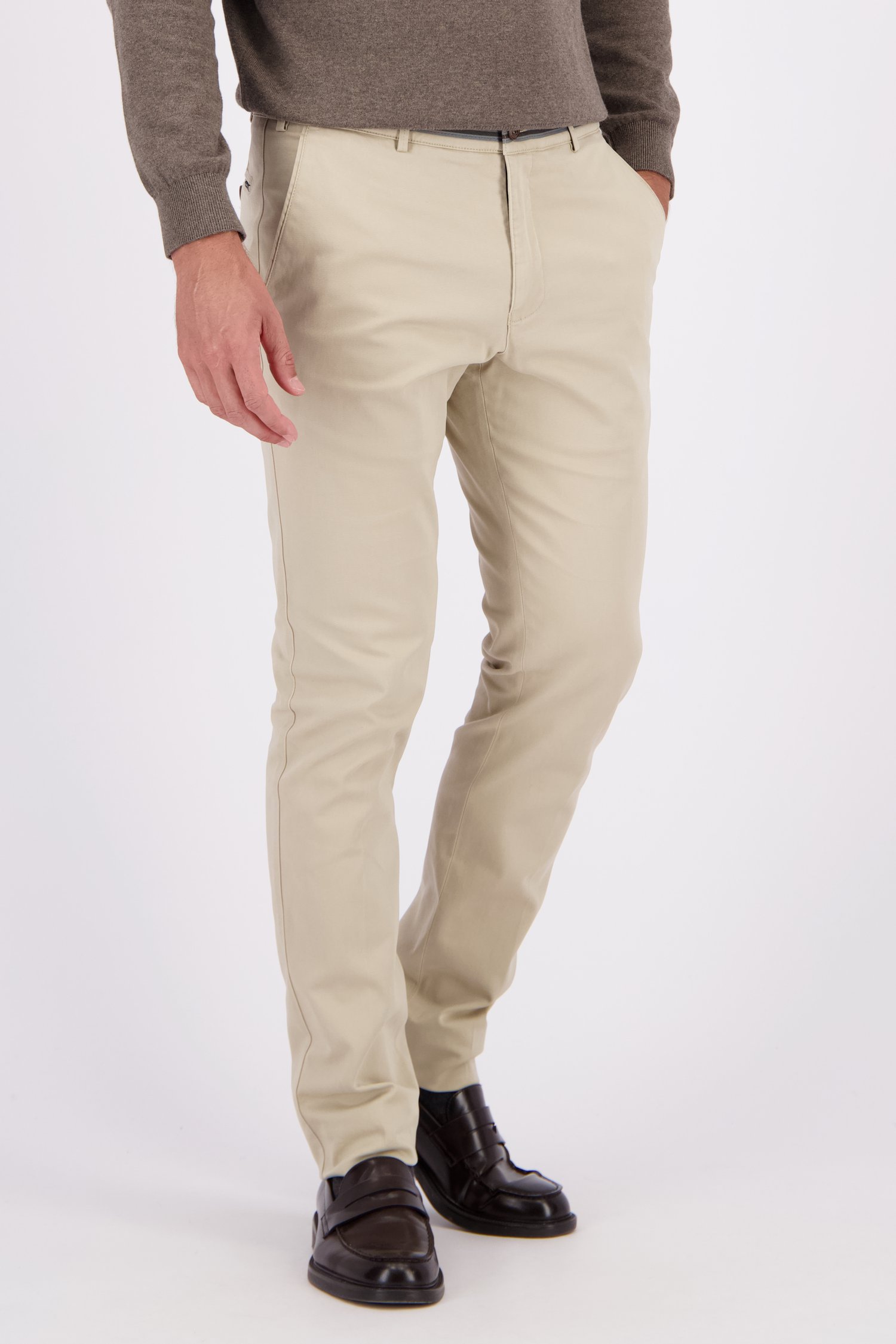 Le devant de Chino beige clair – Milano – Slim fit de Brassville pour Hommes