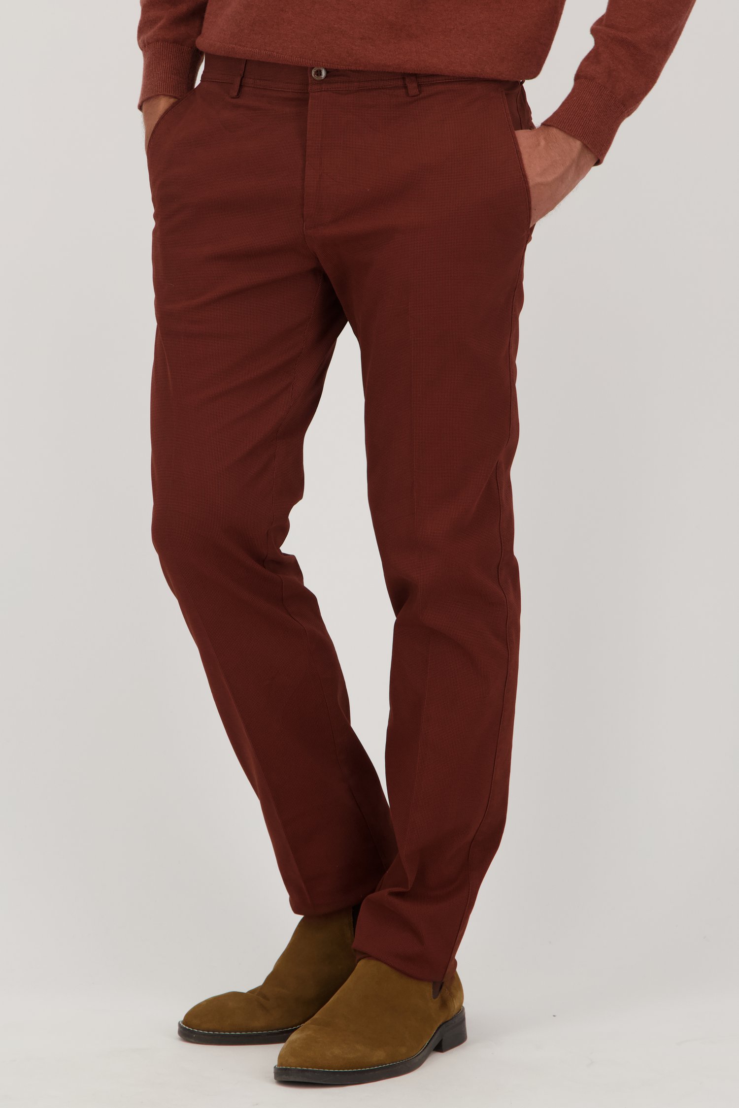 Chino bordeaux - New York - Regular fit de Brassville pour Hommes
