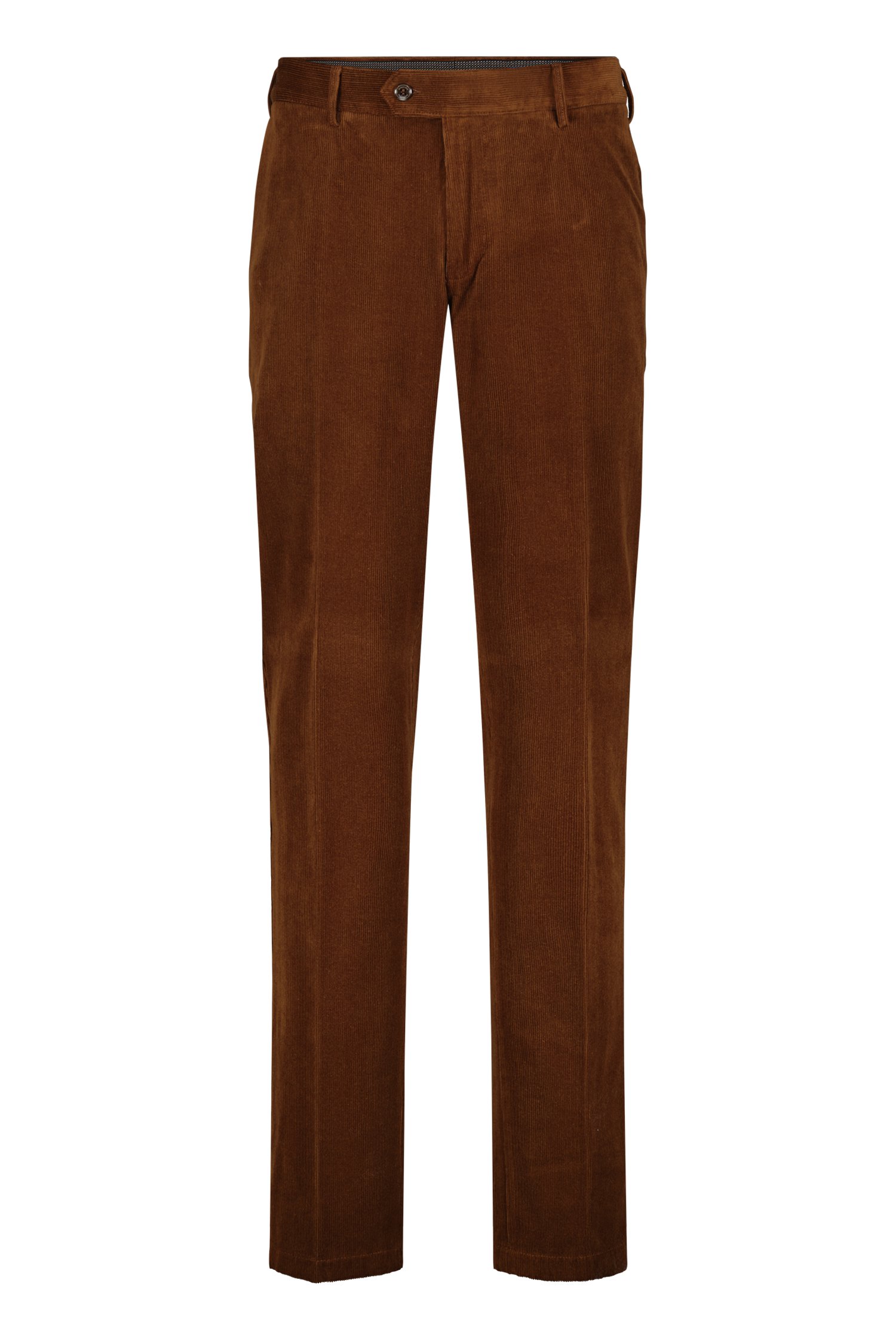 Chino en corduroy marron - Louisiana - regular fit de Brassville pour Hommes