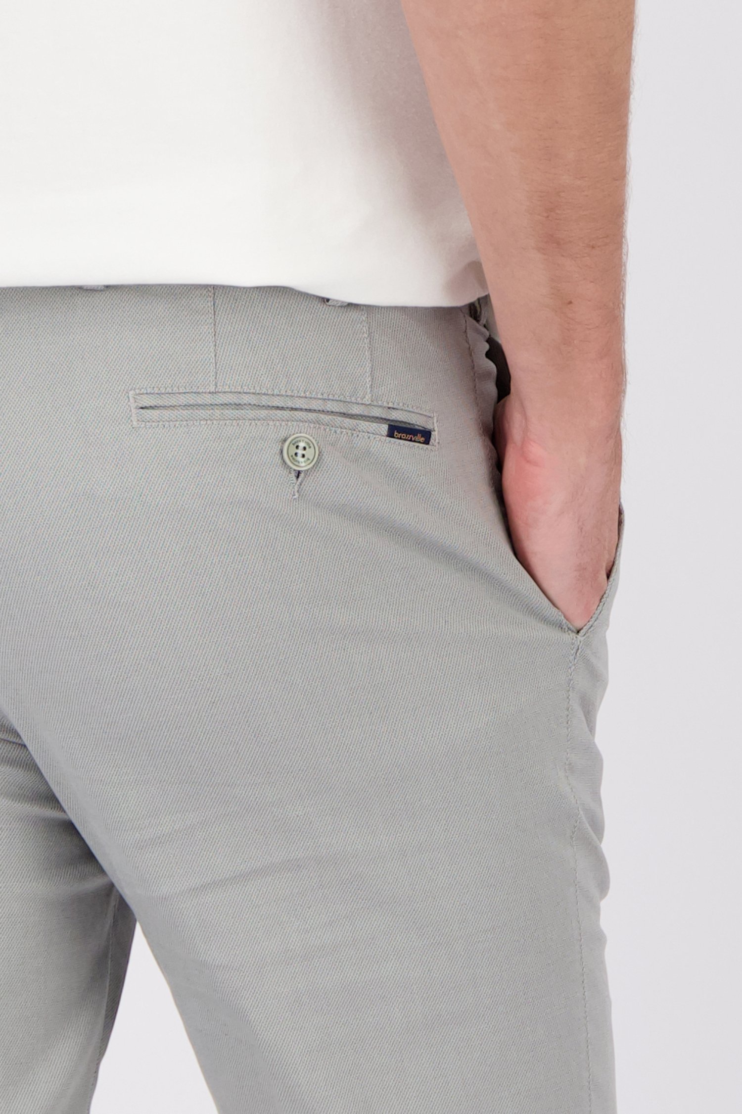 Chino gris clair - Vancouver - Regular fit	 de Brassville pour Hommes