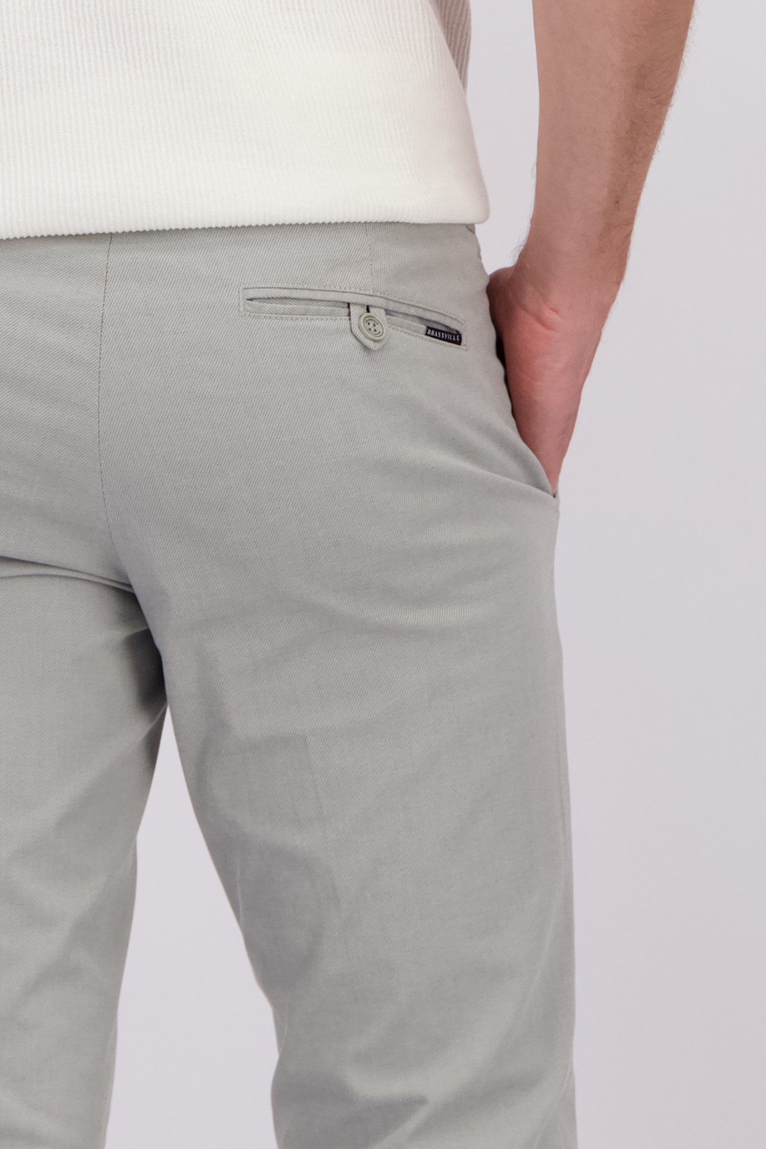 Détail de Chino gris - Louisiana - regular fit de Brassville pour Hommes