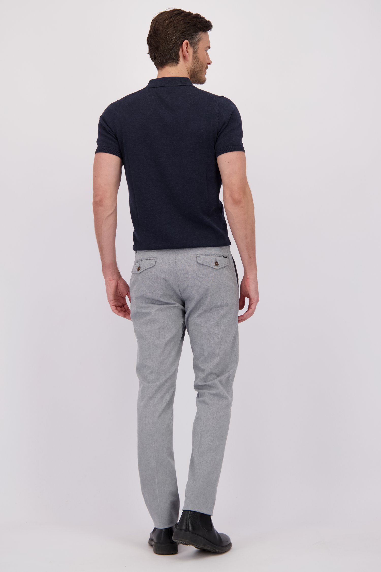Le dos de Chino gris – New York – Regular fit de Brassville pour Hommes
