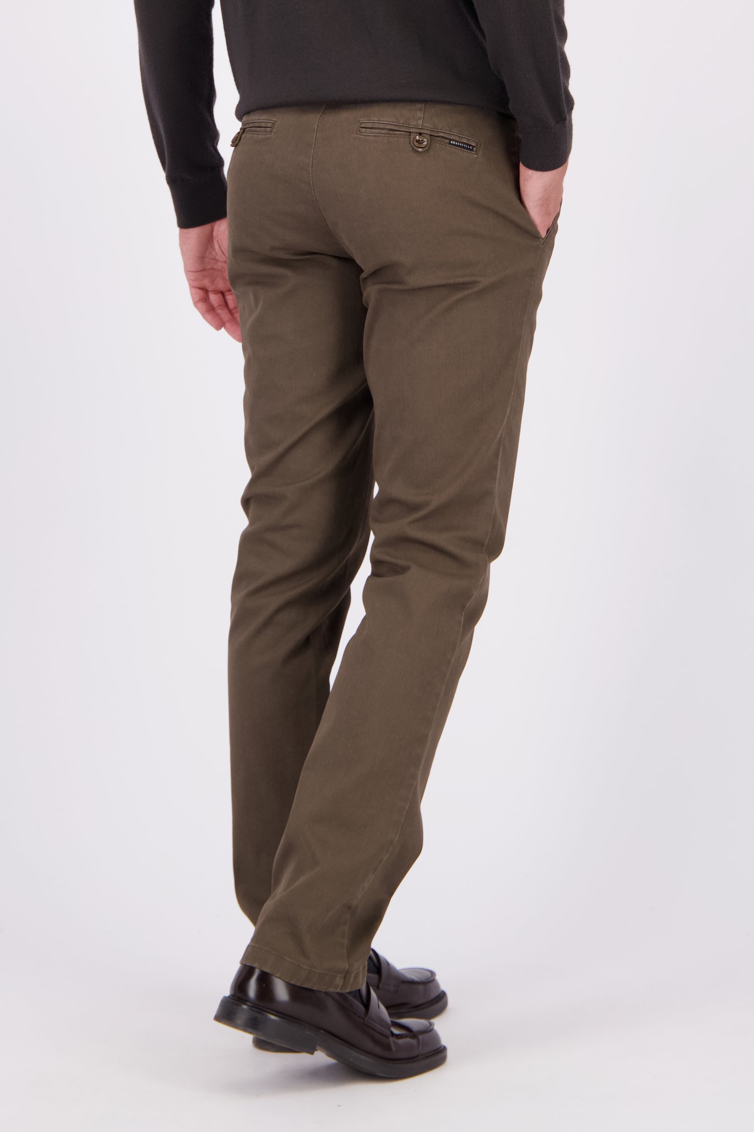 Le dos de Chino taupe - Louisiana - Regular fit de Brassville pour Hommes