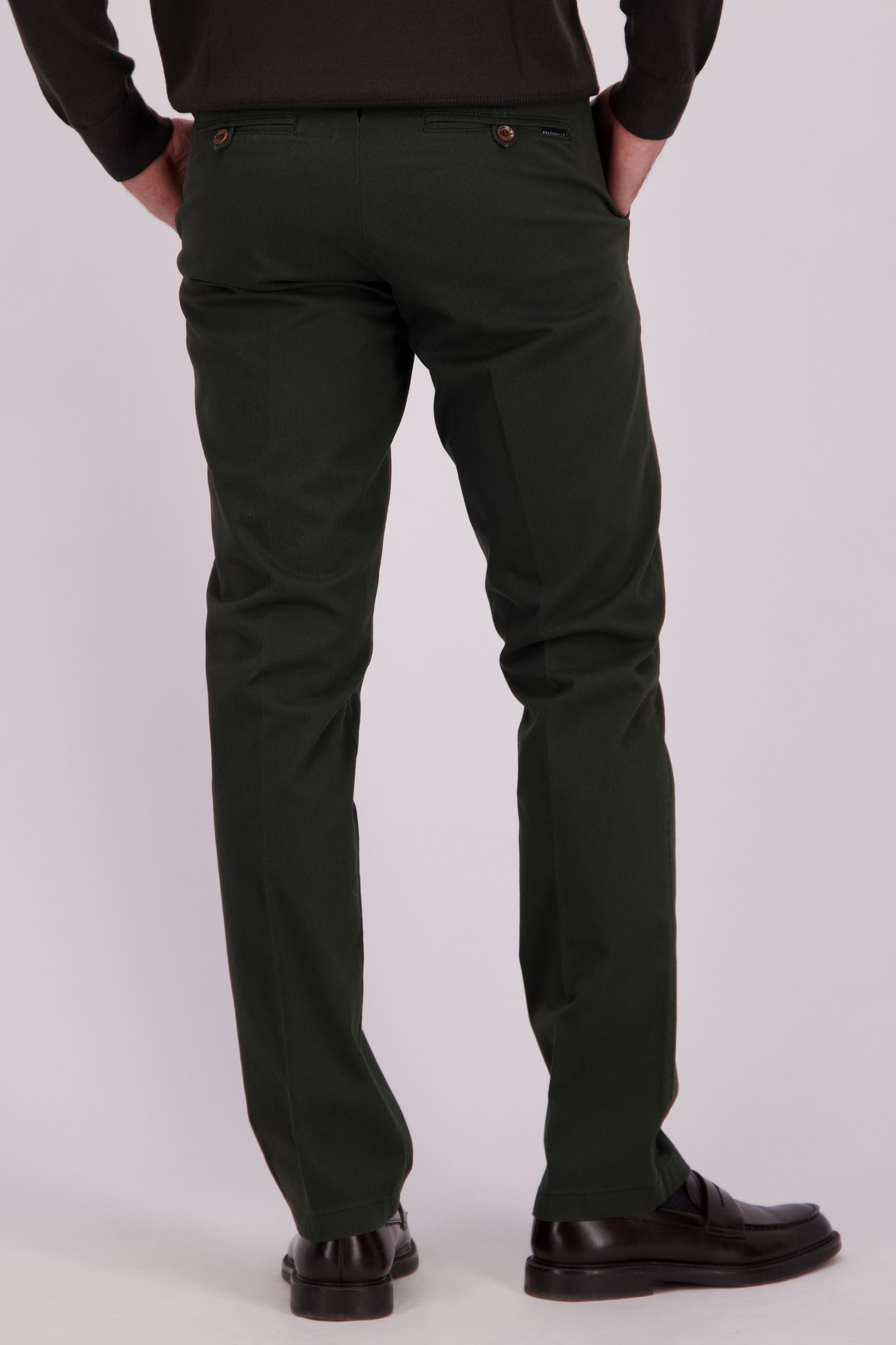 Le dos de Chino vert foncé – Louisiana – Regular fit de Brassville pour Hommes