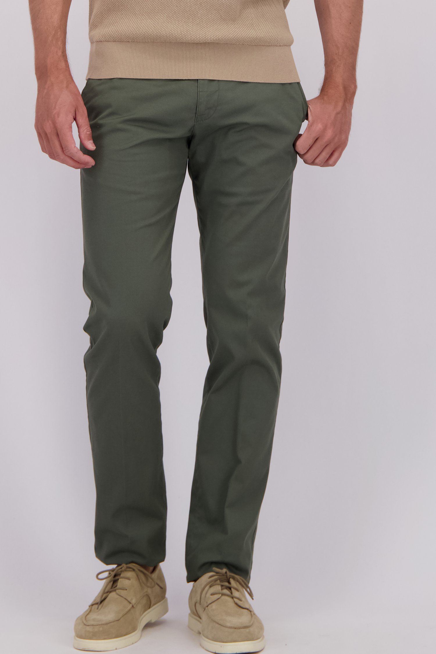 Détail de Chino vert – Vancouver – Regular fit de Brassville pour Hommes