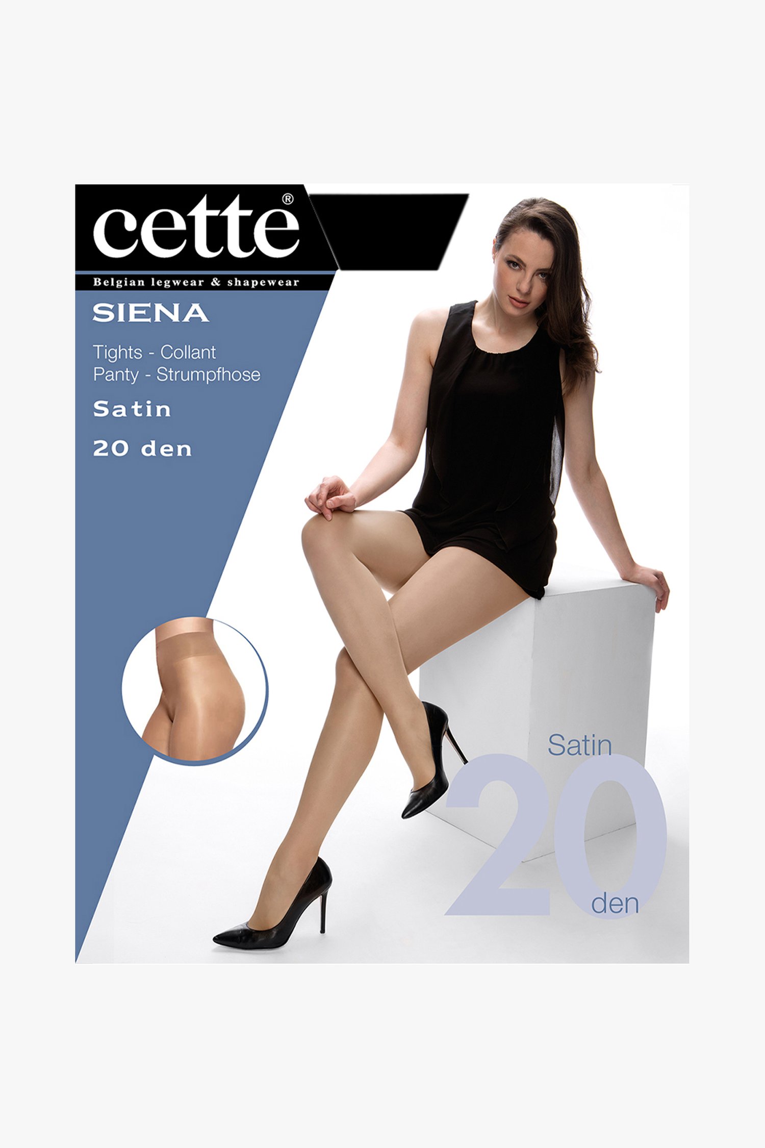Collant noir Siena - 20 den de Cette pour Femmes