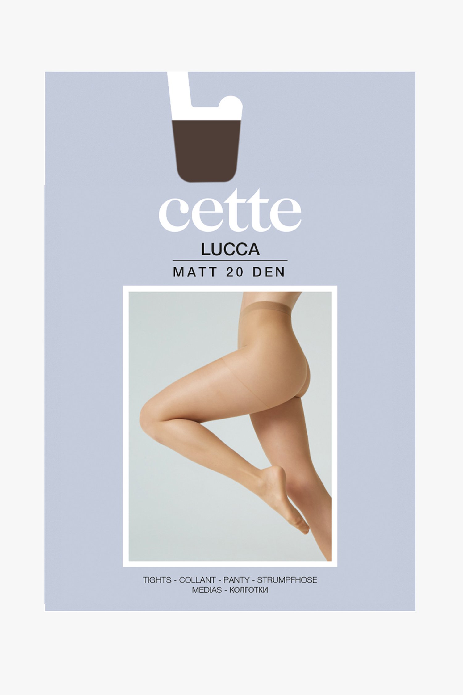 Collants marrons - 20 den de Cette pour Femmes