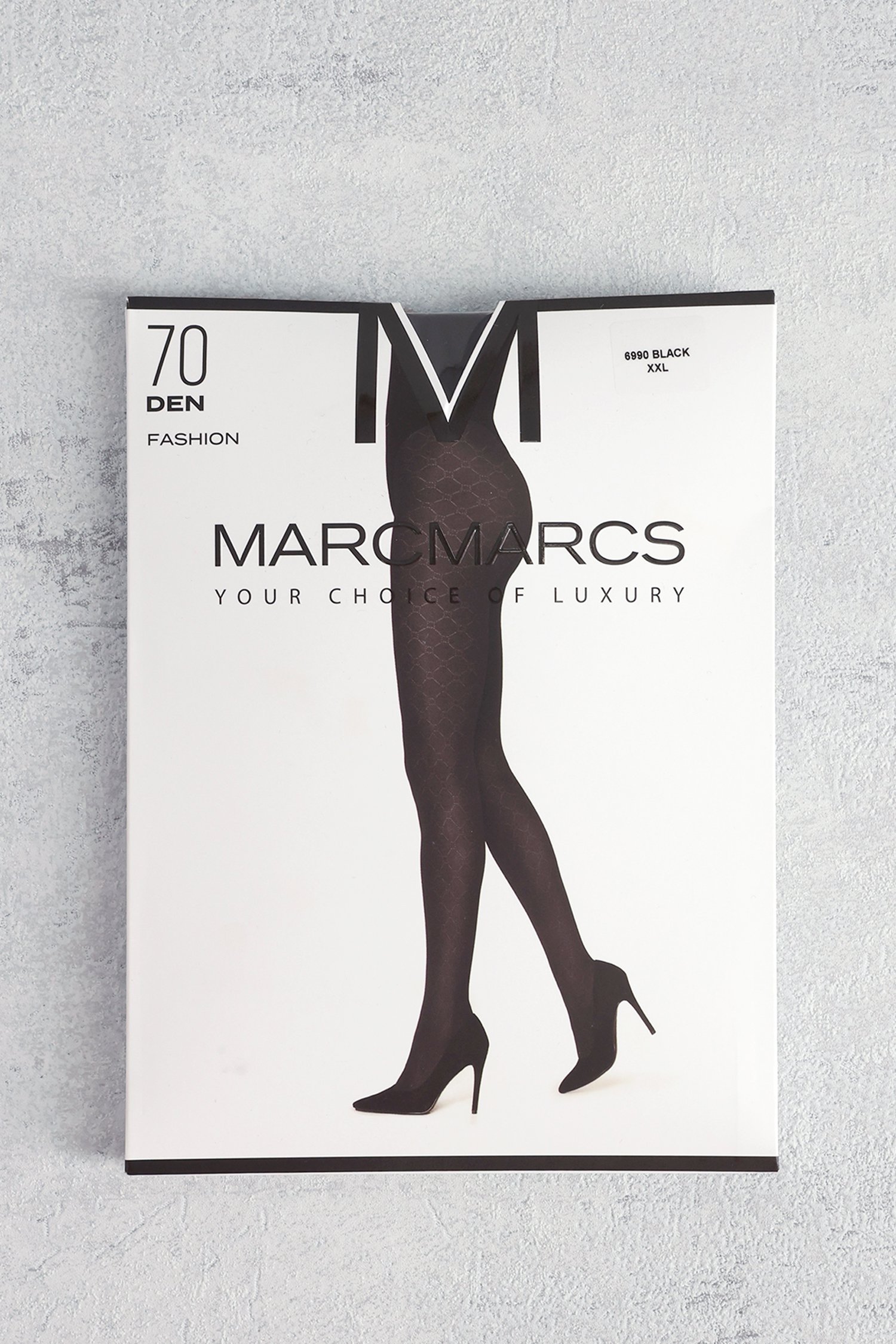 Photo produit 1 de Collants noirs à motif géométrique – 70 den de Marcmarcs pour Femmes