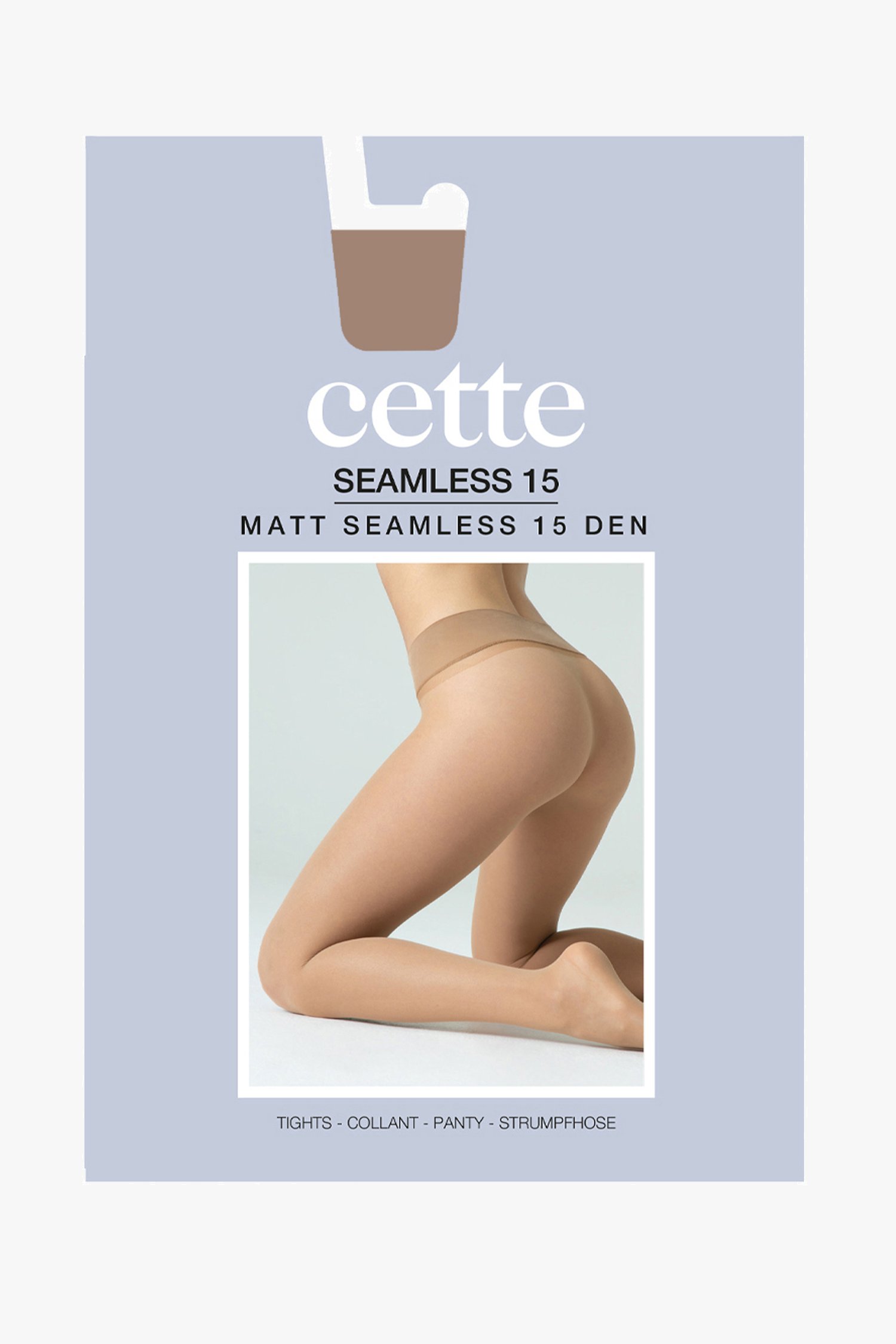 Collants nylon marron - 15 den de Cette pour Femmes