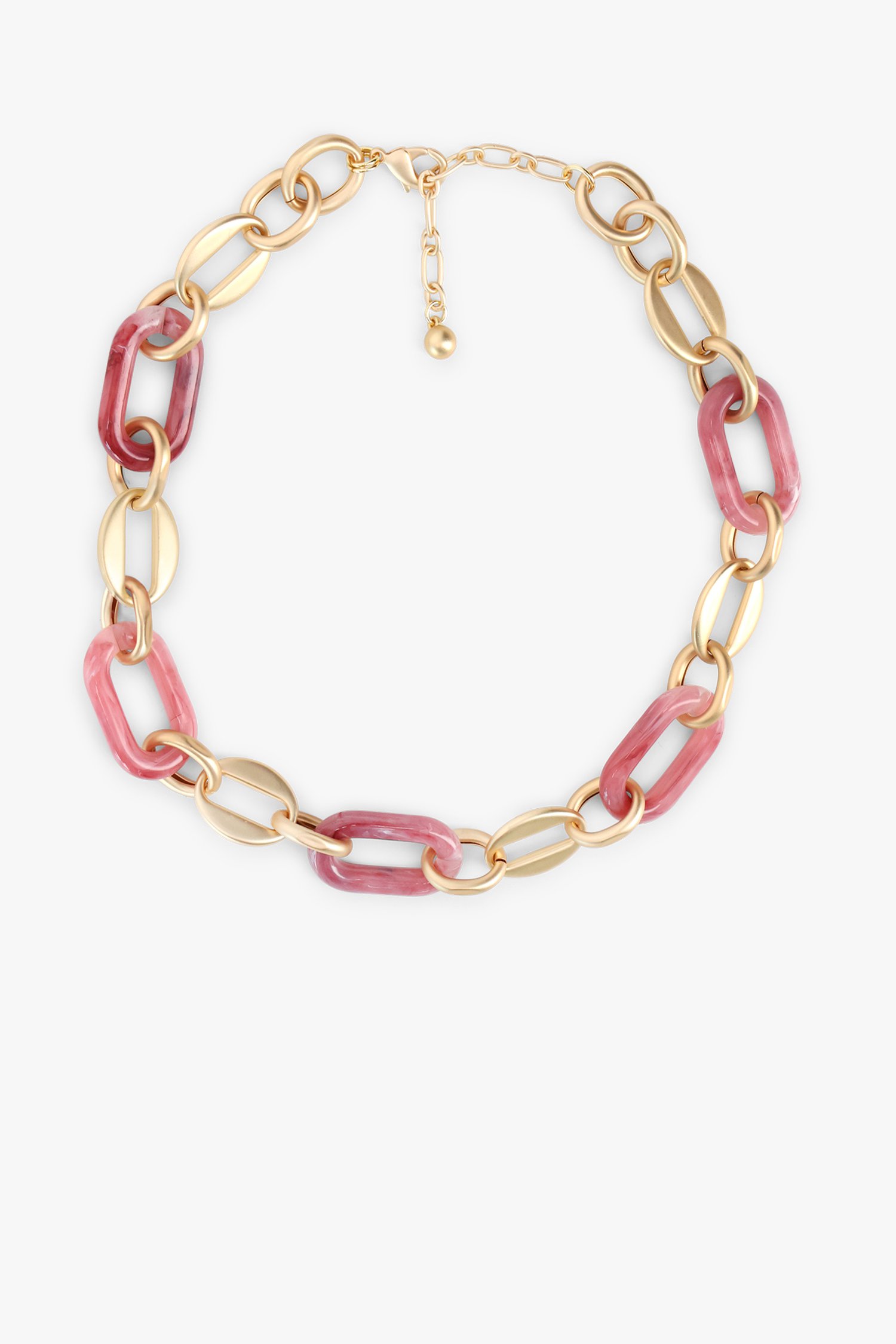 Photo produit 1 de Collier avec des maillons bordeaux et or	 de Liberty Island pour Femmes