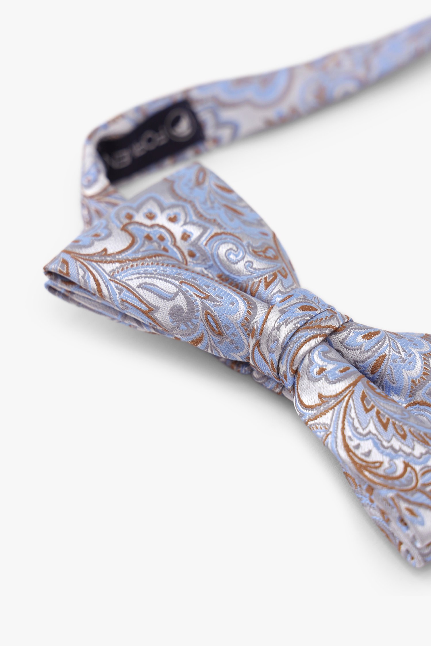 Cravate bleu clair à motif paisly de FORME pour Hommes