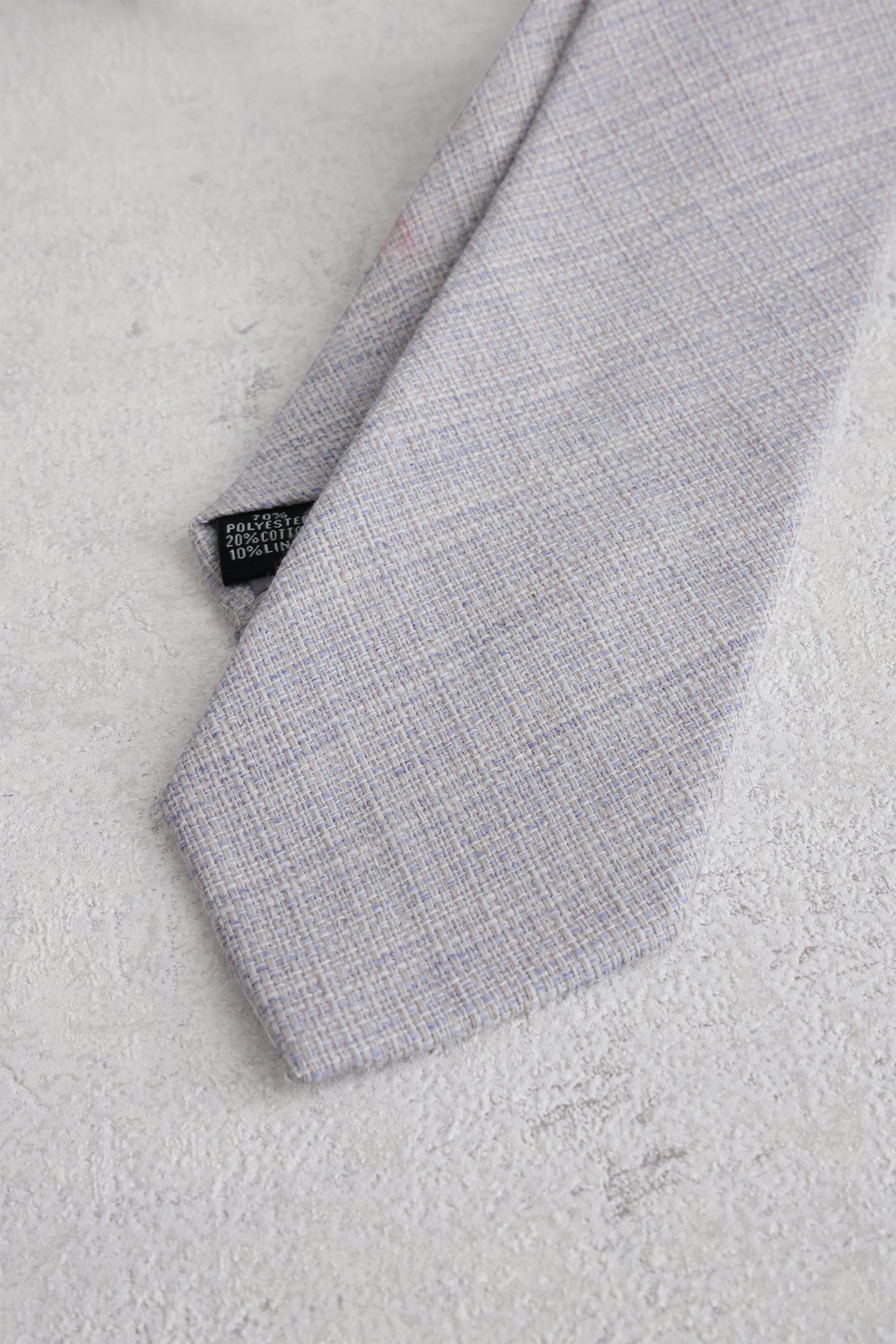 Cravate bleu clair chiné avec motif en osier de Liberty Island pour Hommes