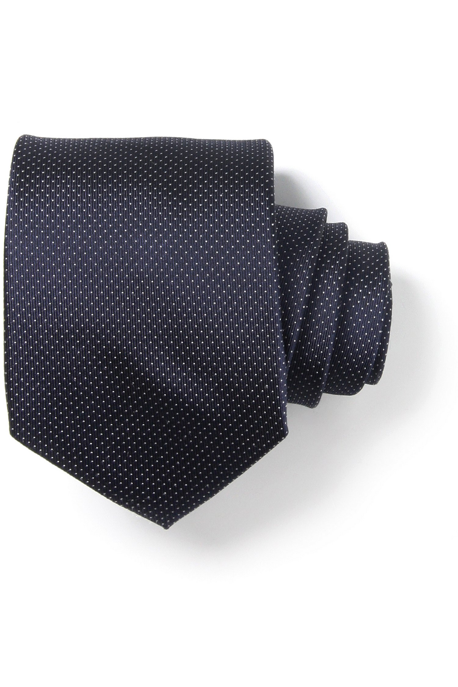 Cravate bleu marine avec fin motif pointillé de Michaelis pour Hommes