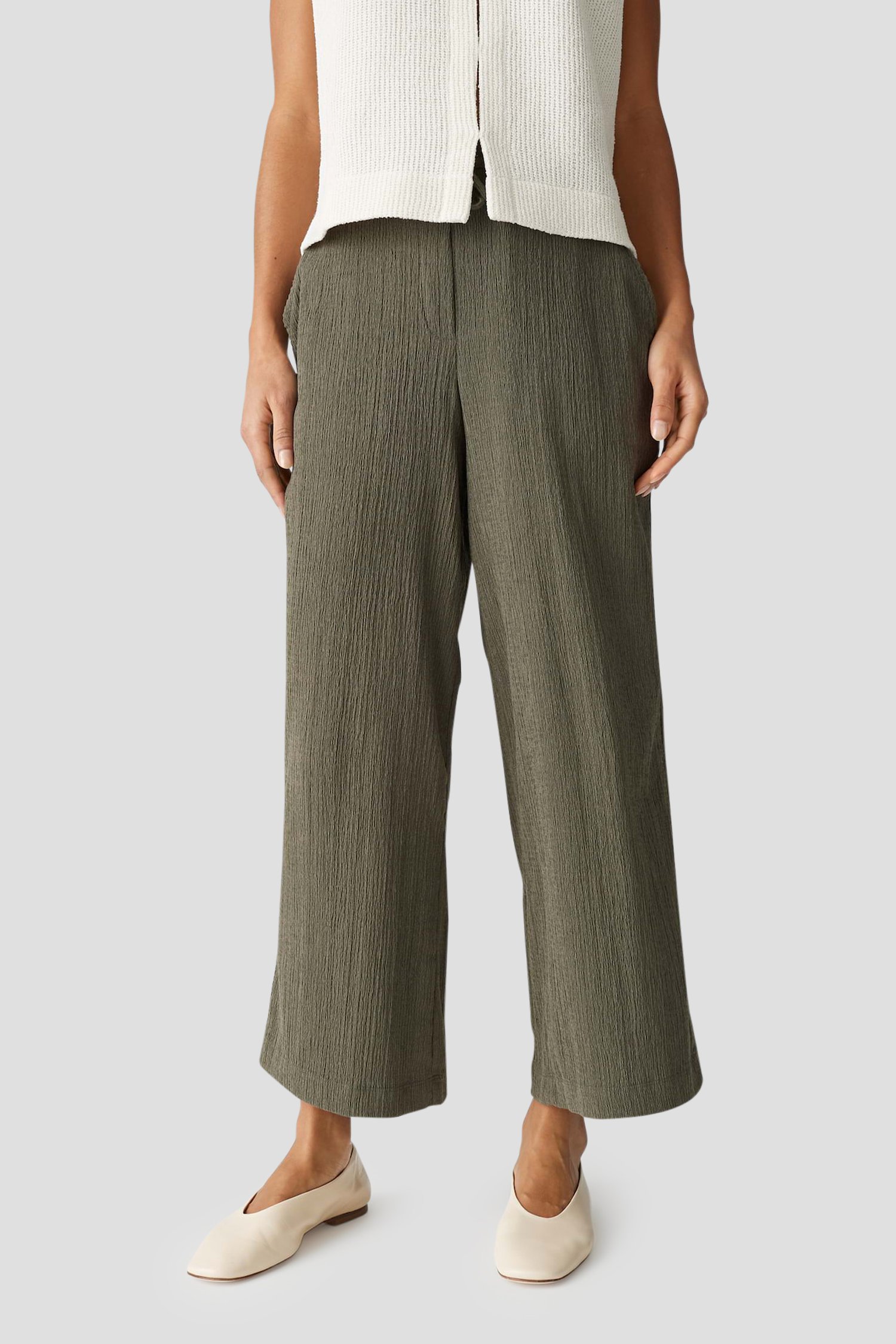 Culotte verte foncée avec structure - longueur 7/8 de Opus pour Femmes