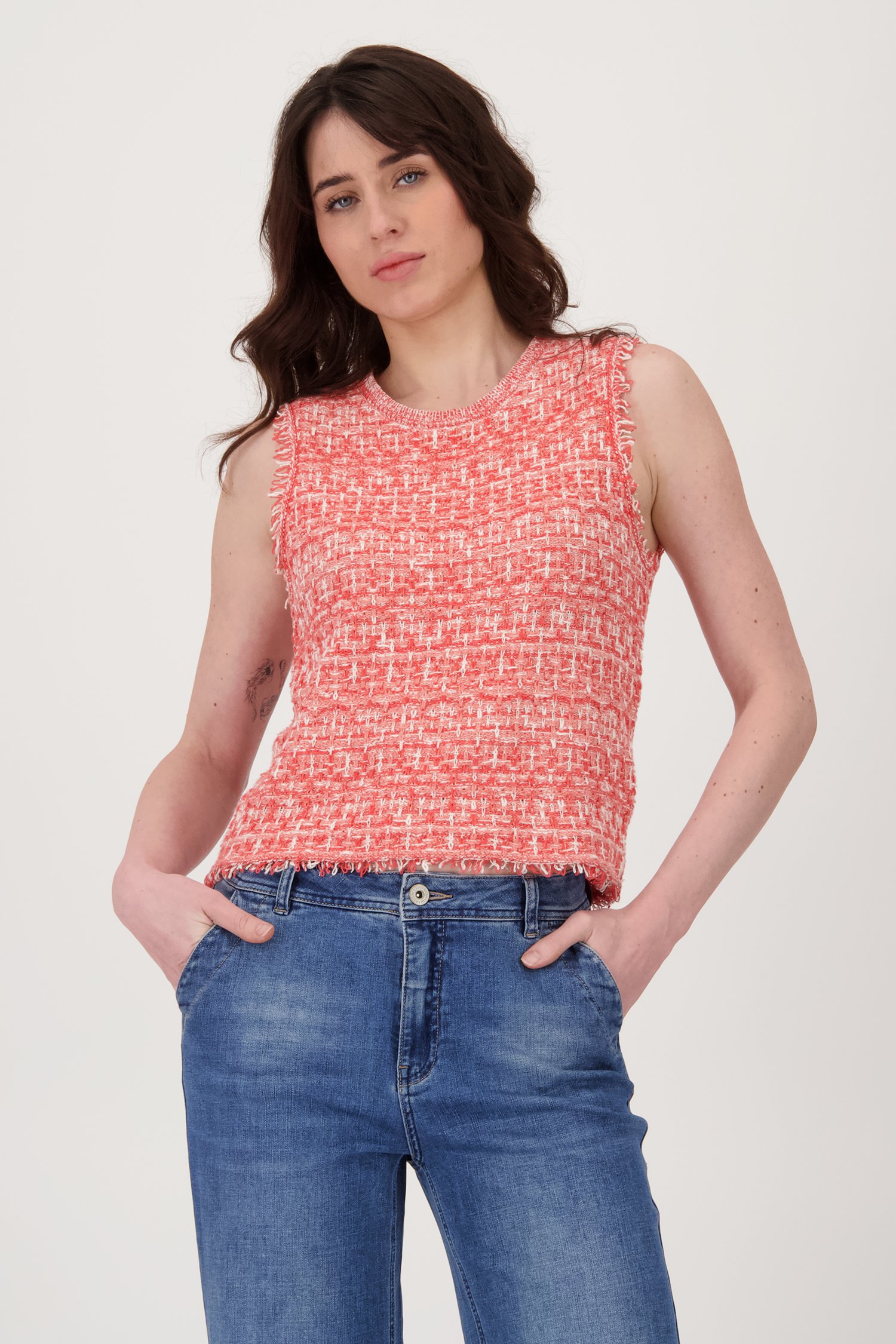 Débardeur en maille corail de Geisha pour Femmes