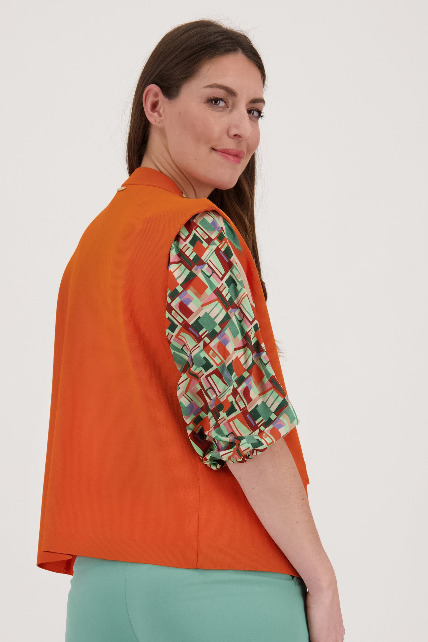 Débardeur orange avec boutons de Claude Arielle pour Femmes