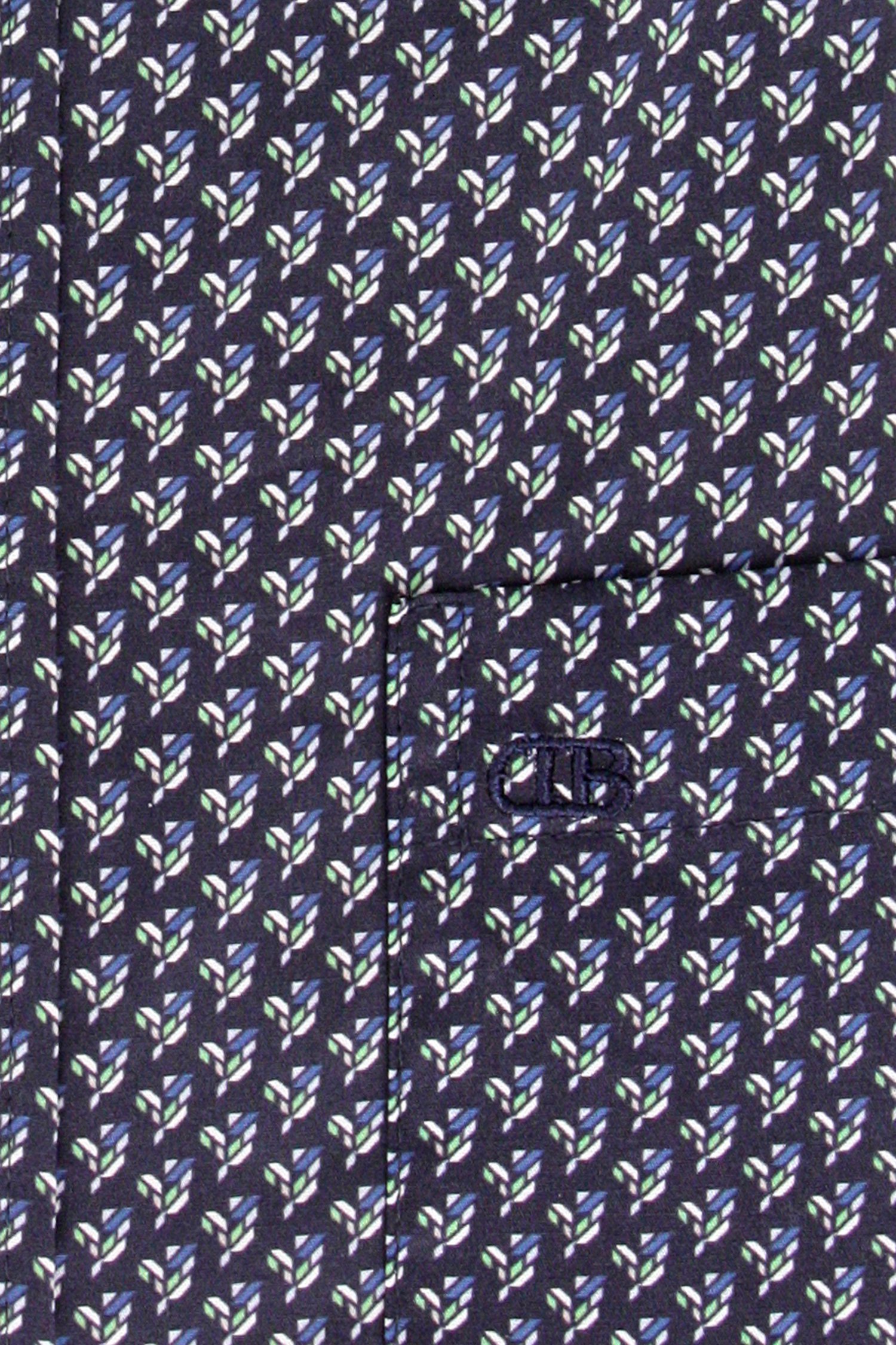 Donkerblauw hemd met fijne print - Comfort fit van Dansaert Blue voor Heren