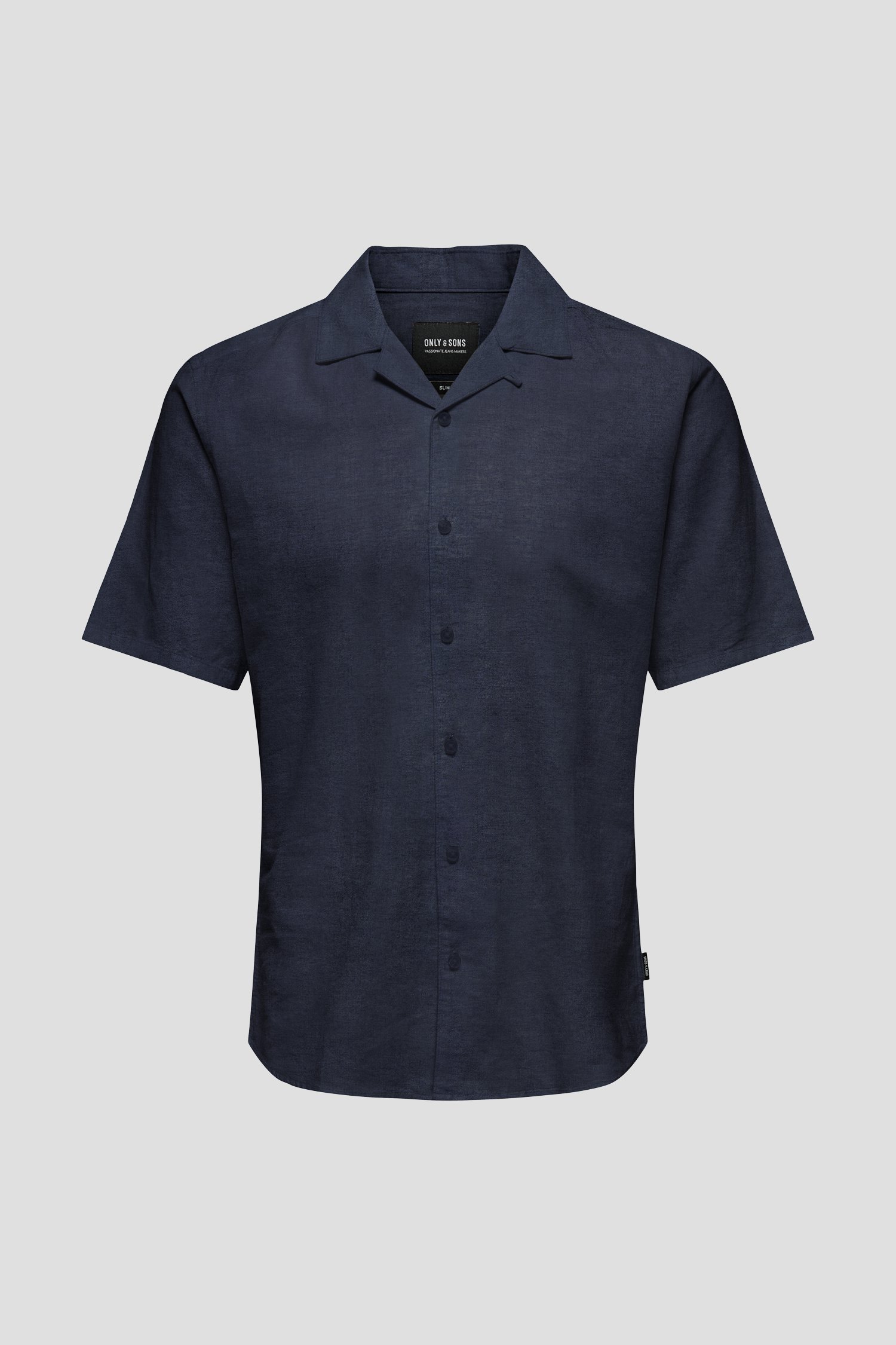 Productfoto 1 van Donkerblauw hemd met korte mouwen door Only & Sons voor Heren