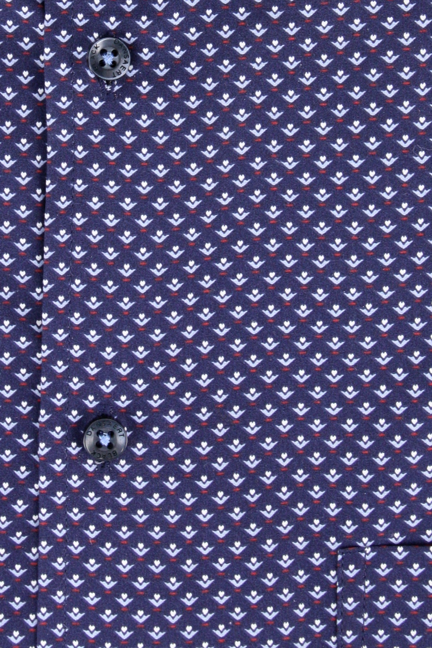 Donkerblauw hemd met korte mouwen - regular fit van Dansaert Black voor Heren