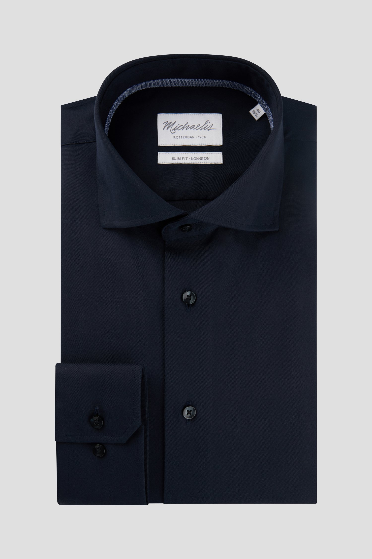 Donkerblauw hemd - Slim fit van Michaelis voor Heren