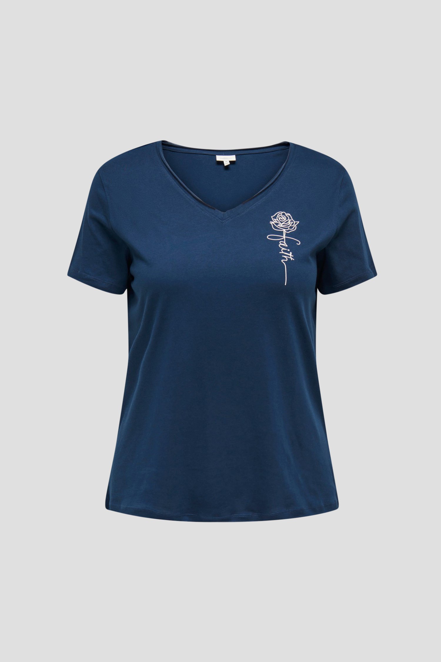 Donkerblauw T-shirt van Only Carmakoma voor Dames